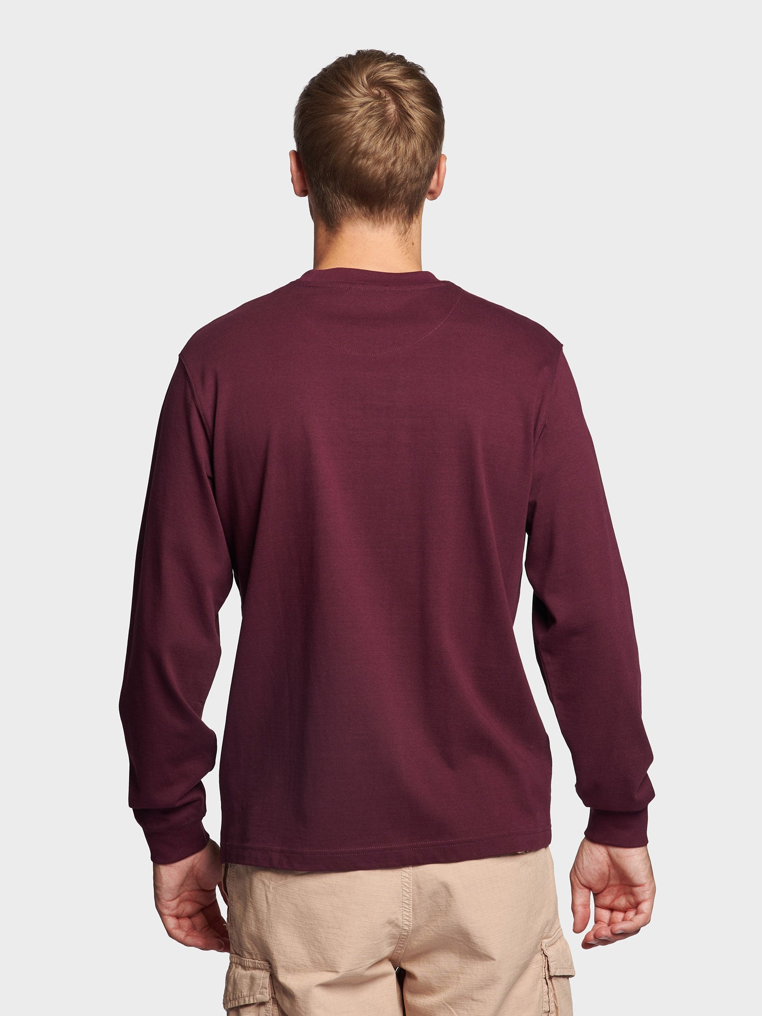 Chest Pocket Long Sleeve T-Shirt in Winetasting
