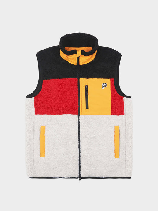 P Bear Fleece Vest in Silver Birch