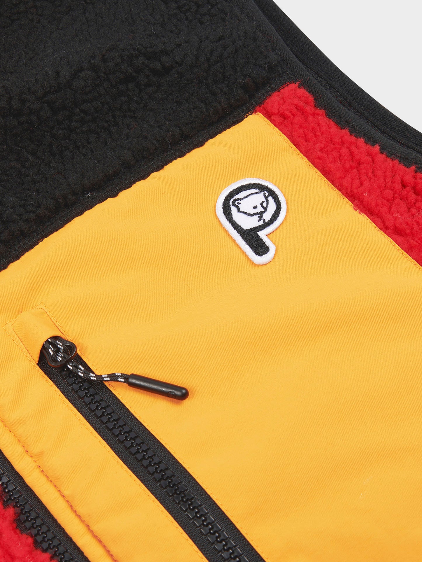 P Bear Fleece Vest in Silver Birch