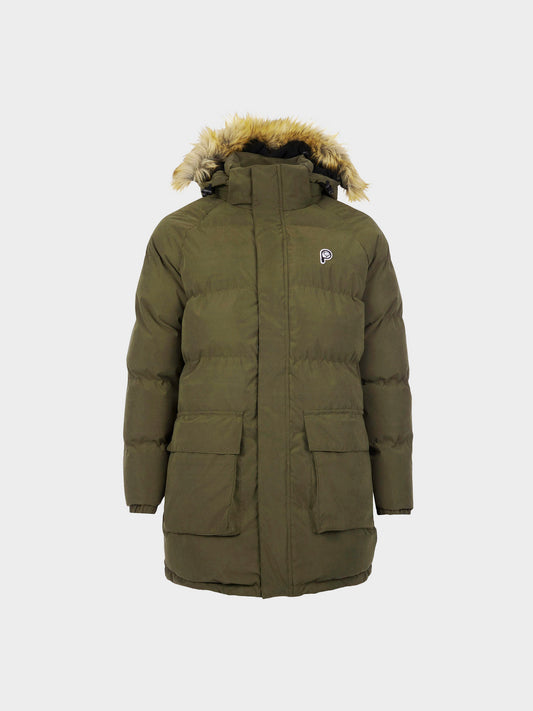 P Bear Puffer Jacket in Forest Night