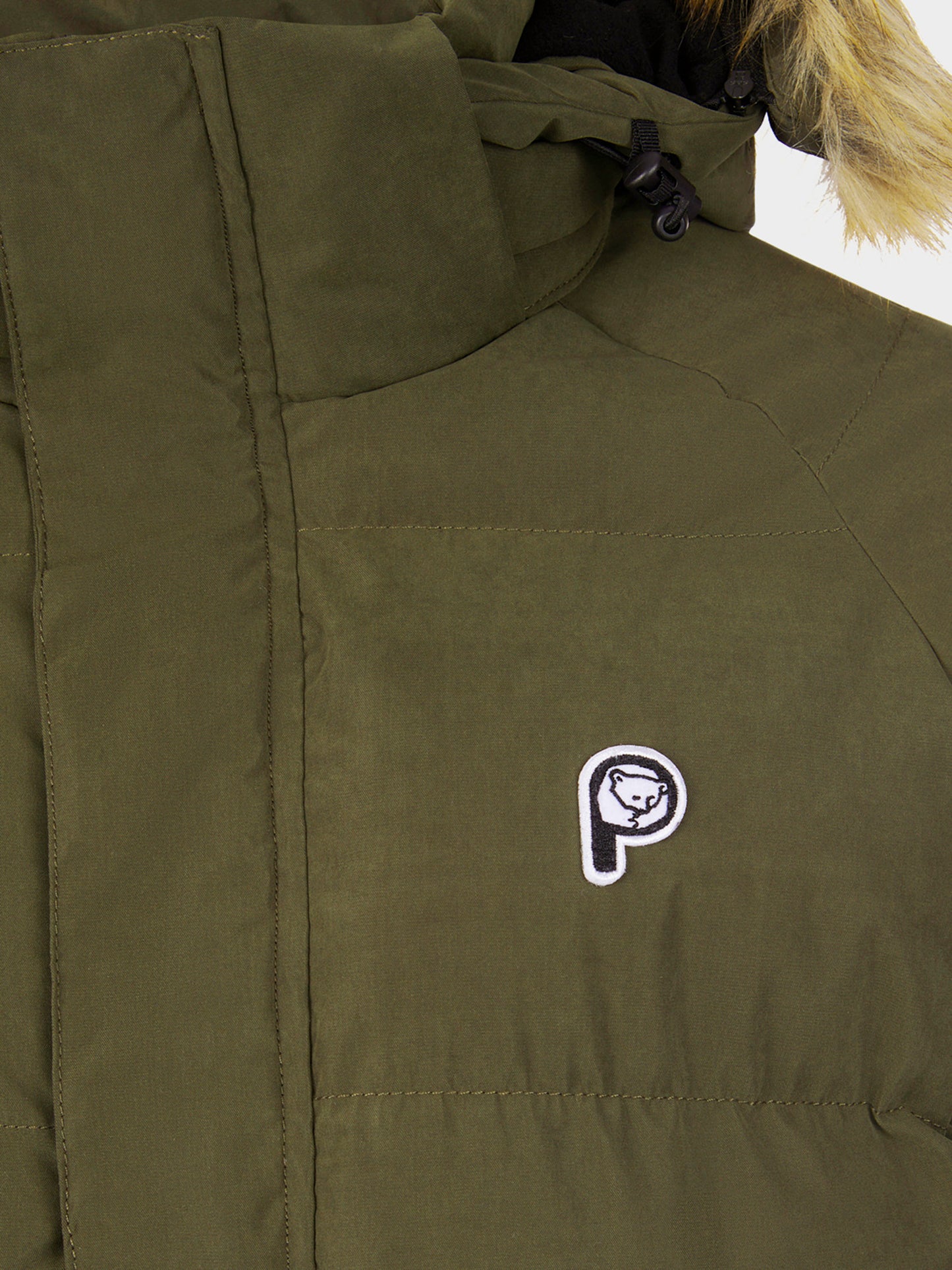 P Bear Puffer Jacket in Forest Night