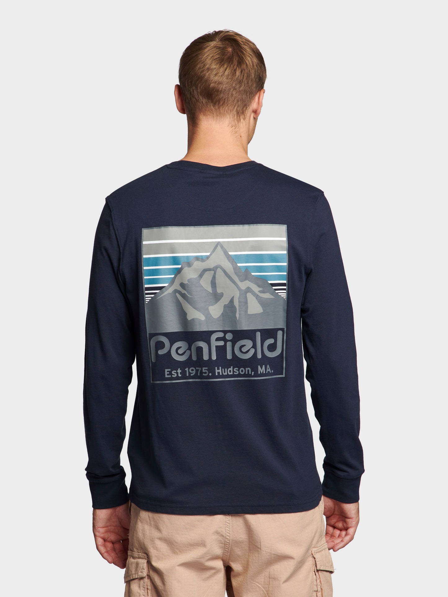 Penfield Back Graphic LS T-Shirt Navy Blue