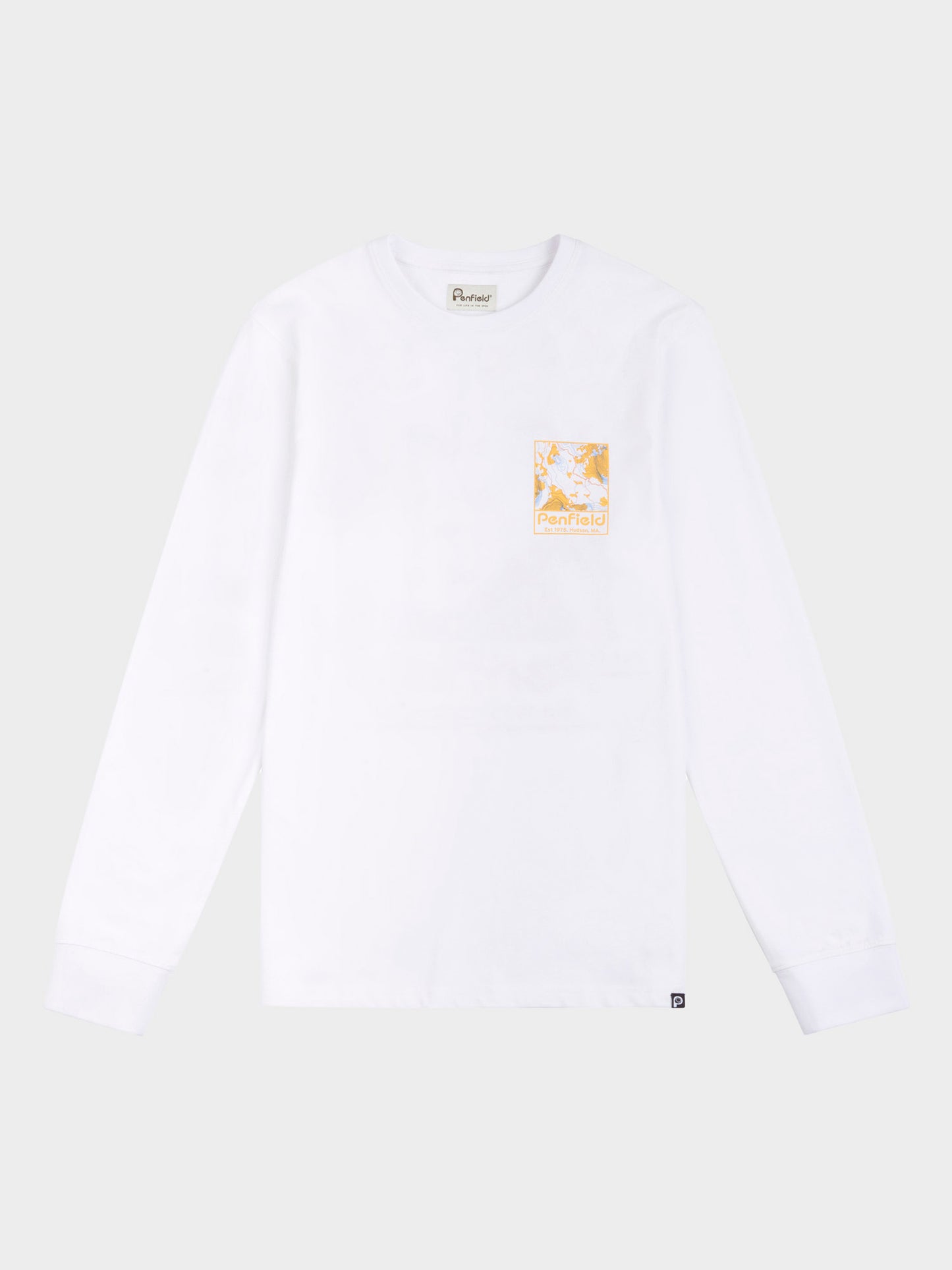 Yosemite Trail Satellite Long Sleeve T-Shirt in Bright White