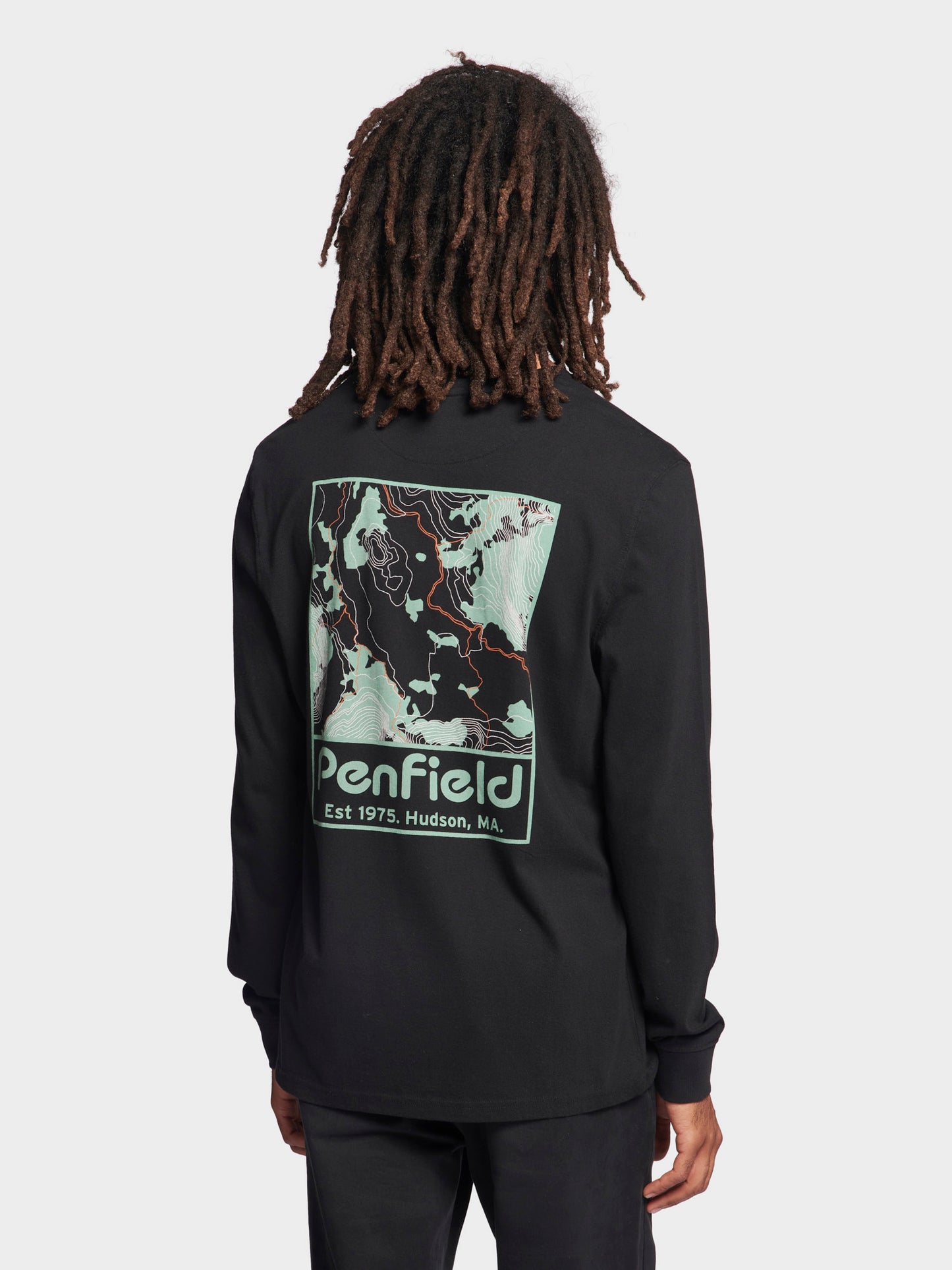 Yosemite Trail Satellite Long Sleeve T-Shirt in Black