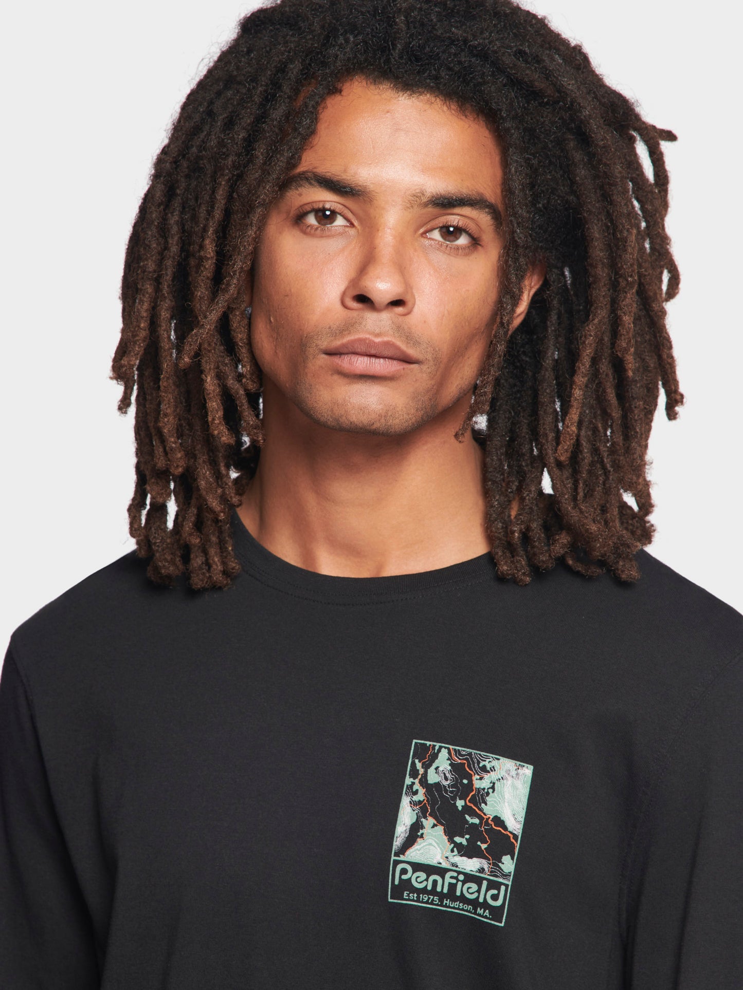 Yosemite Trail Satellite Long Sleeve T-Shirt in Black