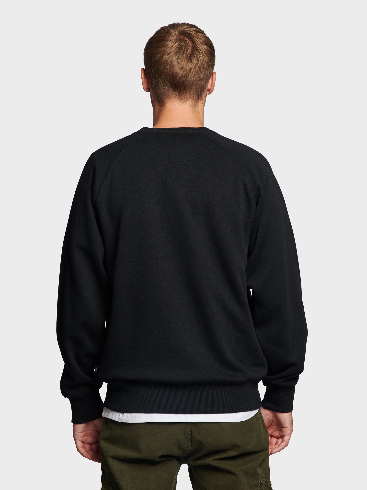 Embroidered Crew Neck Sweater in Black