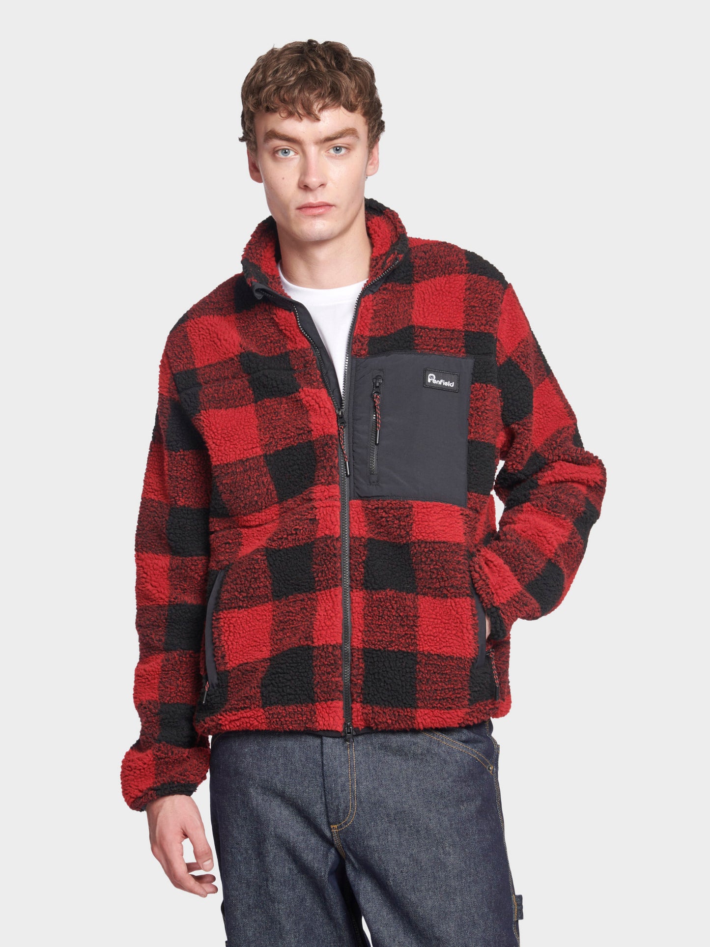 Check Mattawa Fleece Jacket in Black
