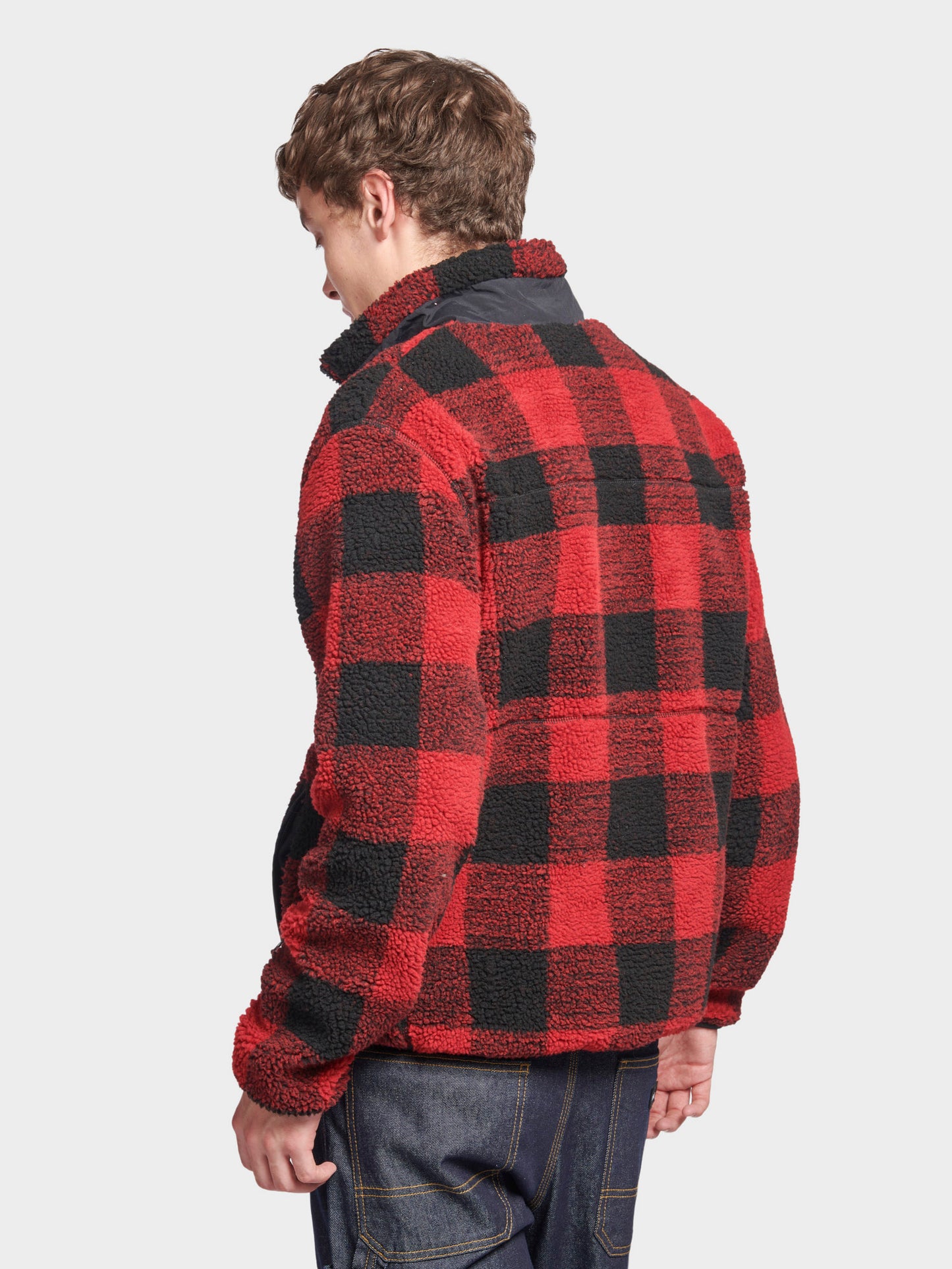 Check Mattawa Fleece Jacket in Black