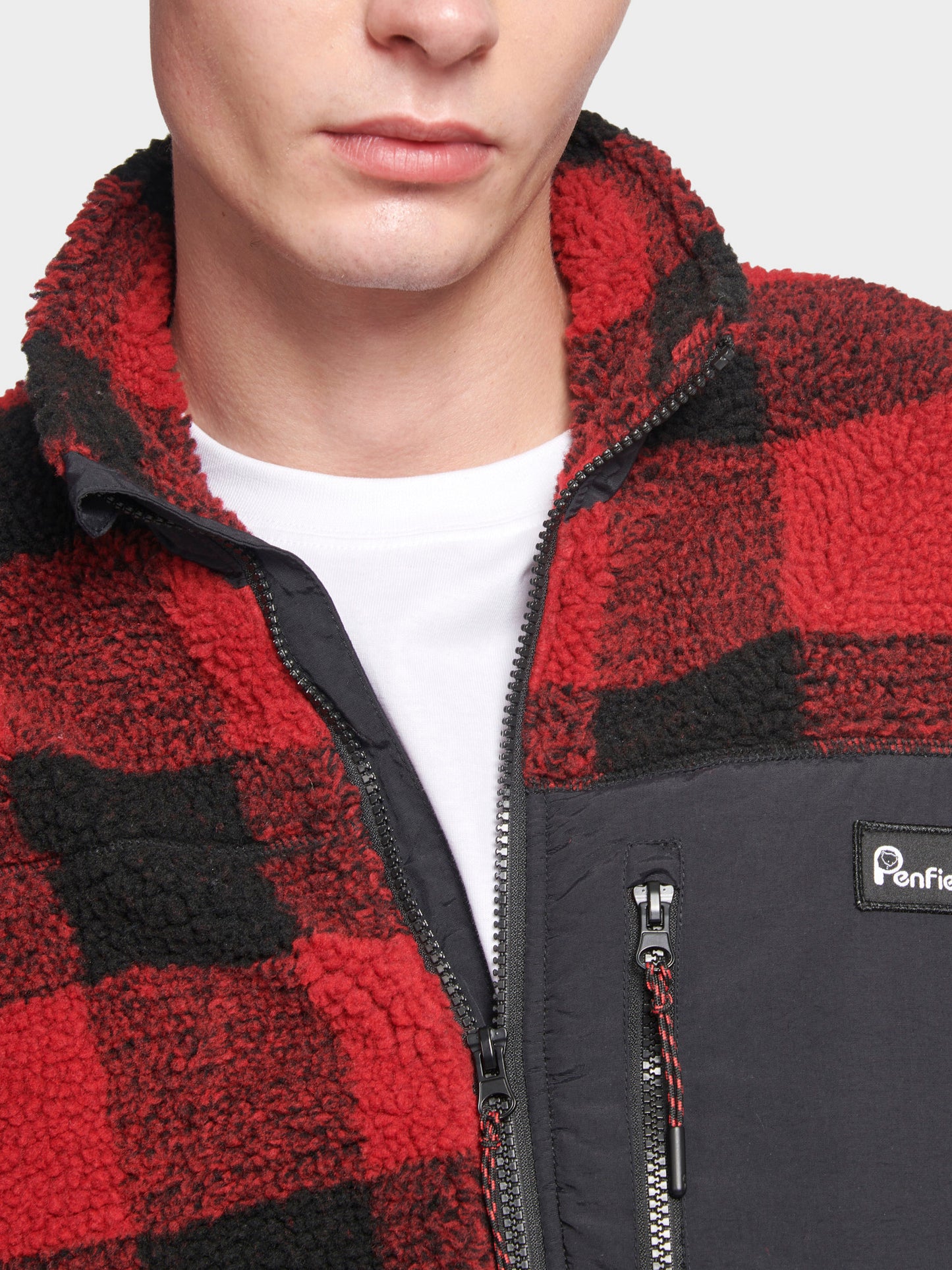 Check Mattawa Fleece Jacket in Black