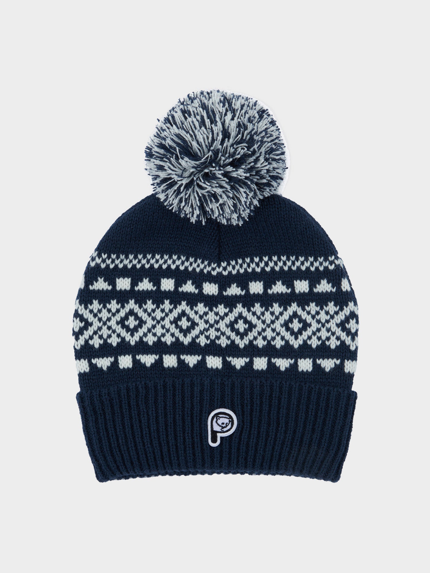 Fairton Fair Isle Bobble Hat in Navy Blue – Penfield