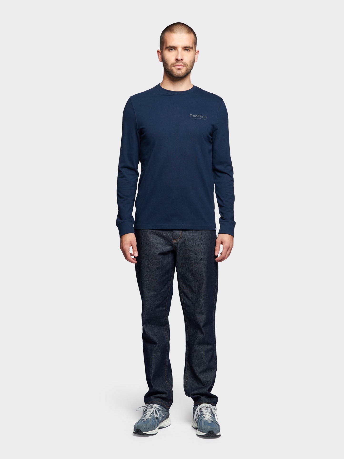 Arc Mountain Long Sleeve T-Shirt in Navy Blue