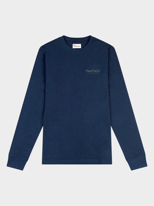 Arc Mountain Long Sleeve T-Shirt in Navy Blue