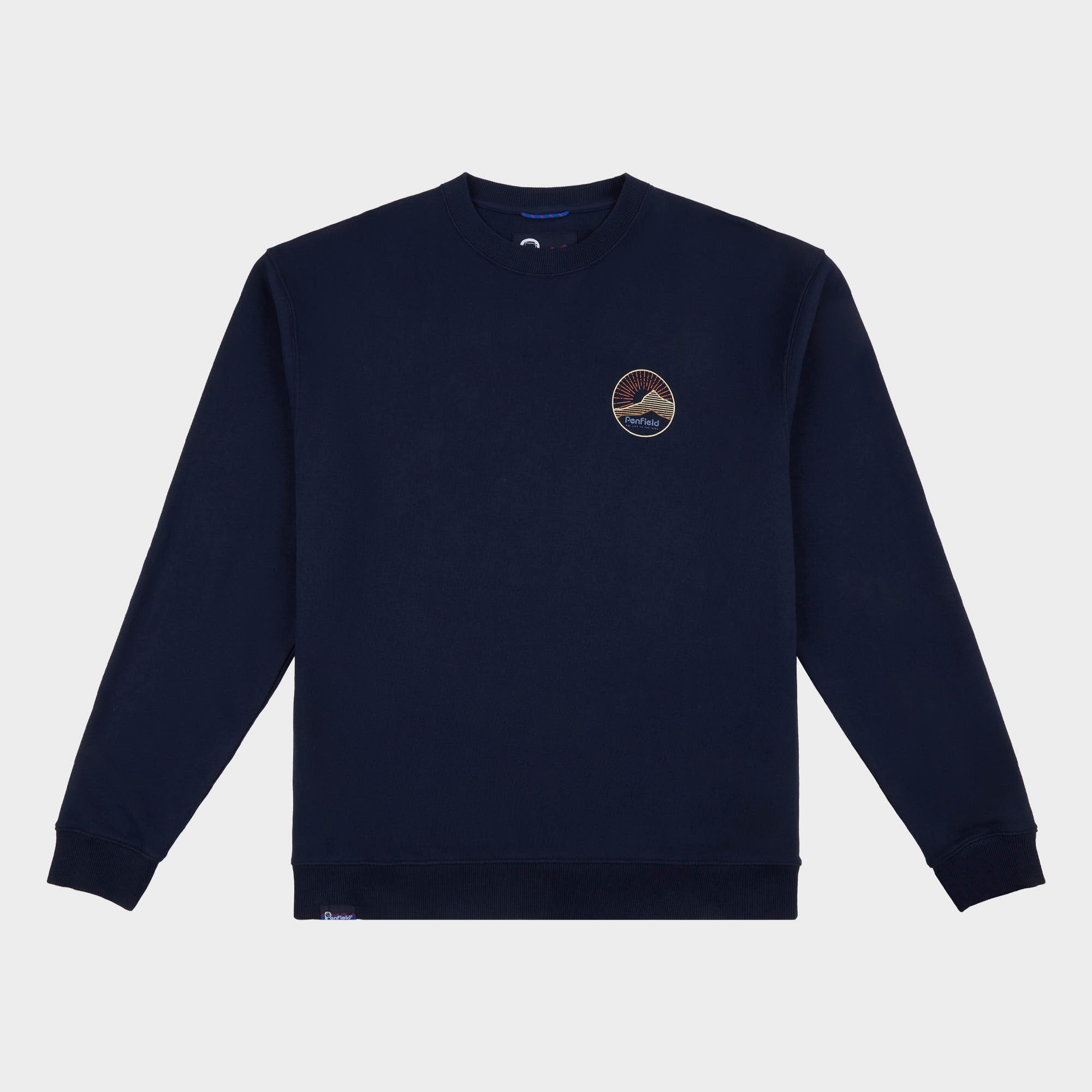 Relaxed Fit Circle Mountain Sweatshirt in Navy Blue