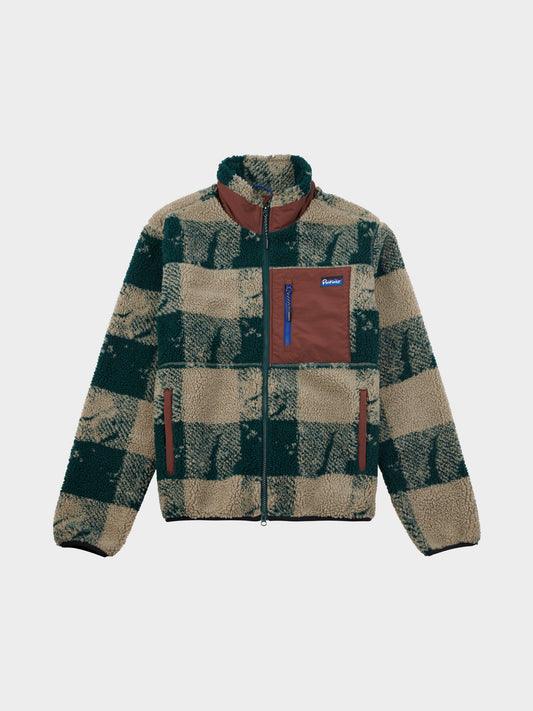 Textured Check Mattawa Fleece Jacket in June Bug