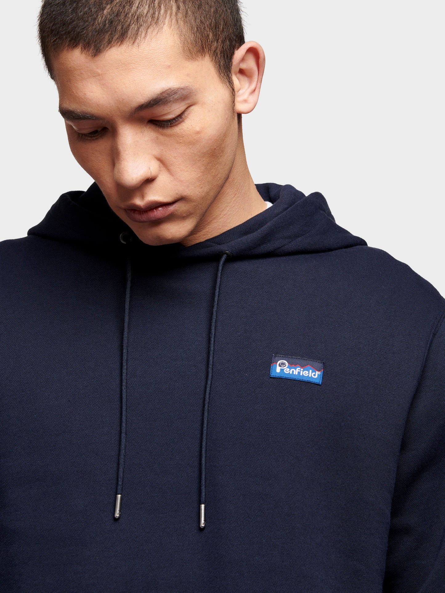 Penfield Mens Original Logo Hoodie in Sky Captain