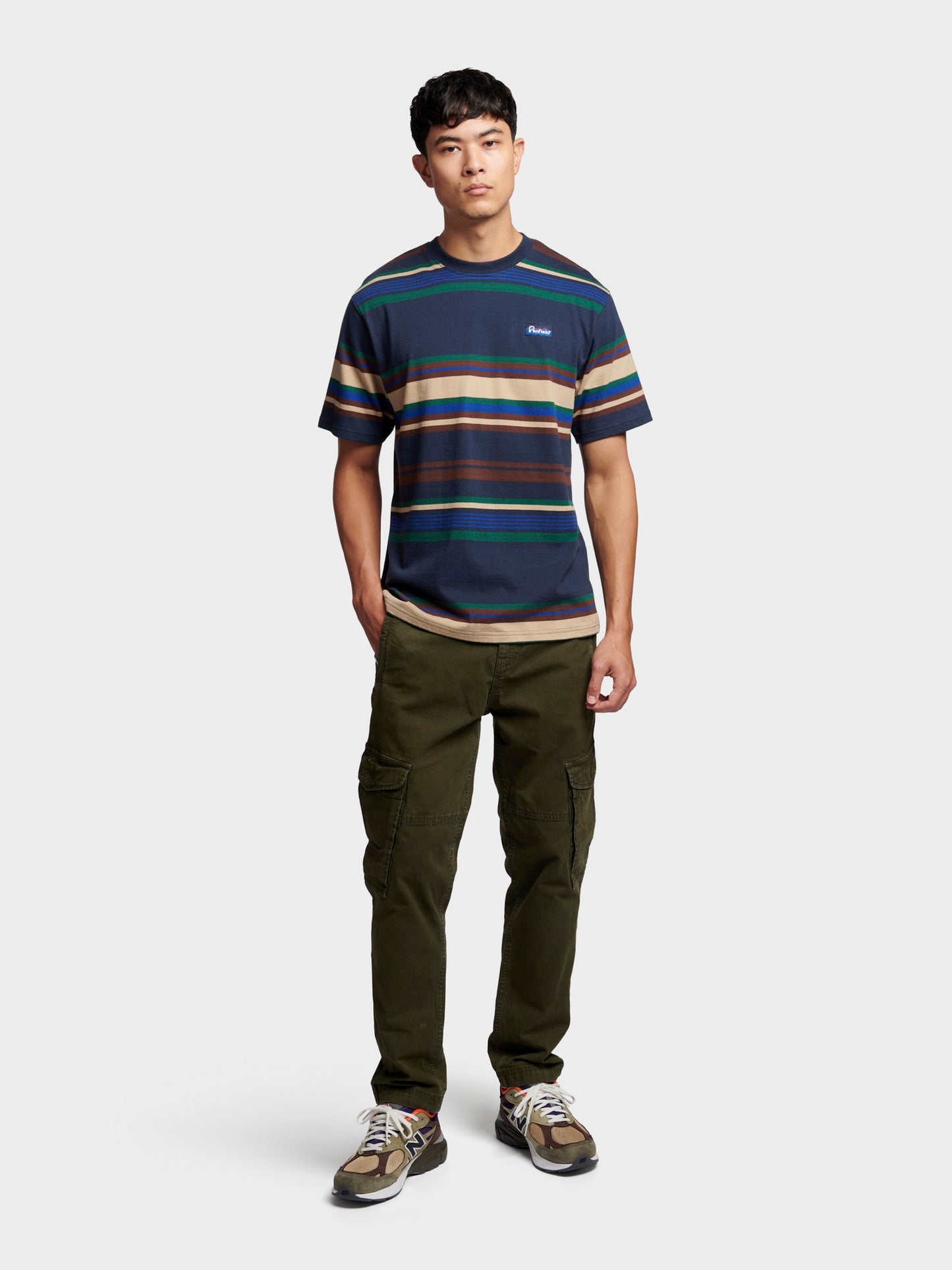 Stripe T-Shirt in Navy Blue