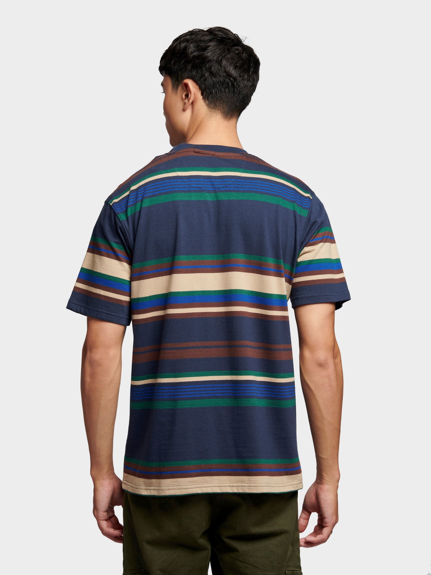 Stripe T-Shirt in Navy Blue
