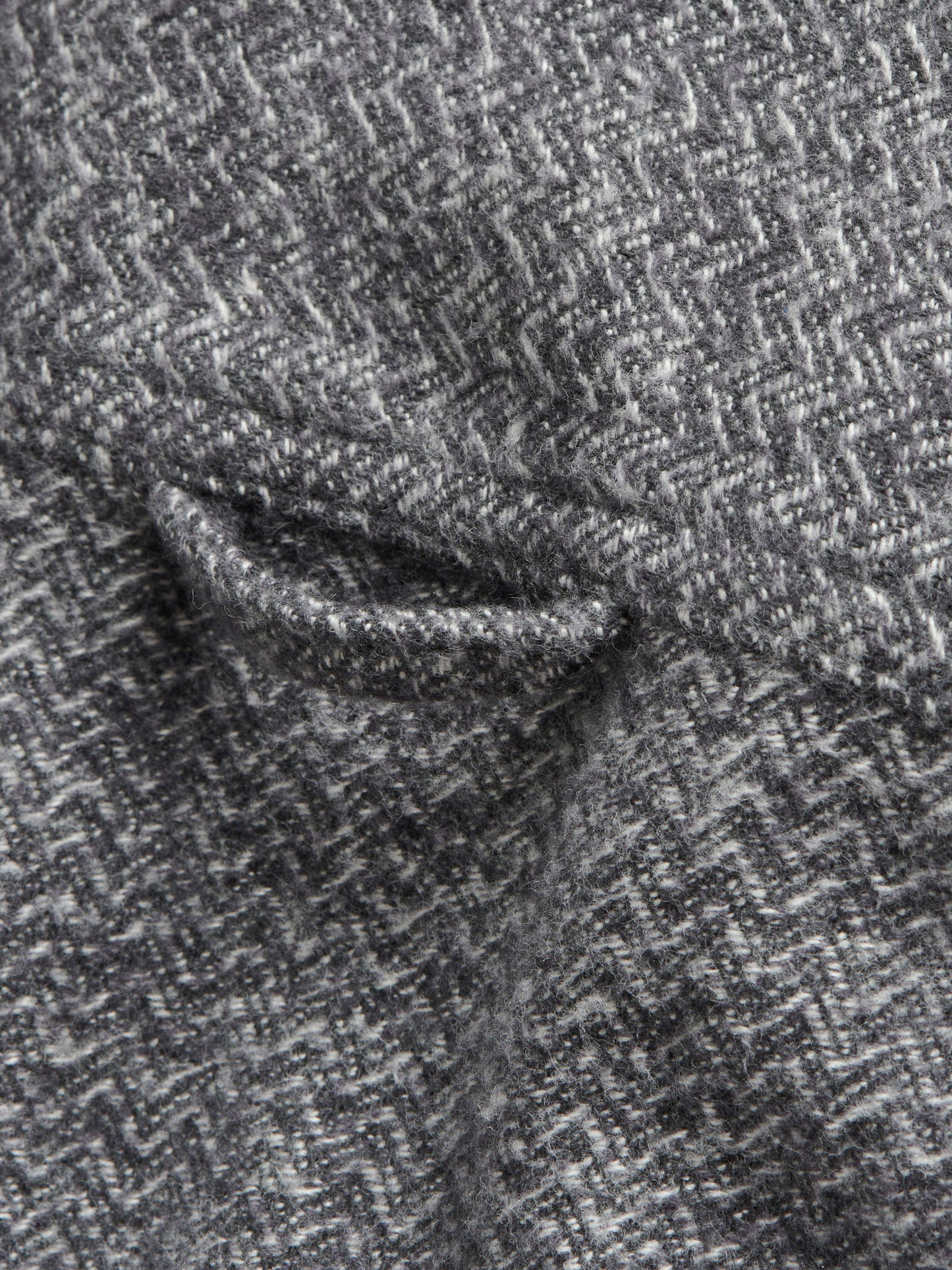 Brushed Textured Overshirt in Mid Grey Heather