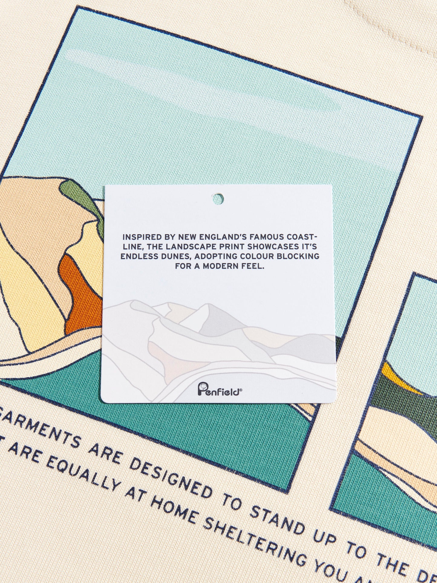 Block Landscape Graphic T-Shirt in Vanilla Ice