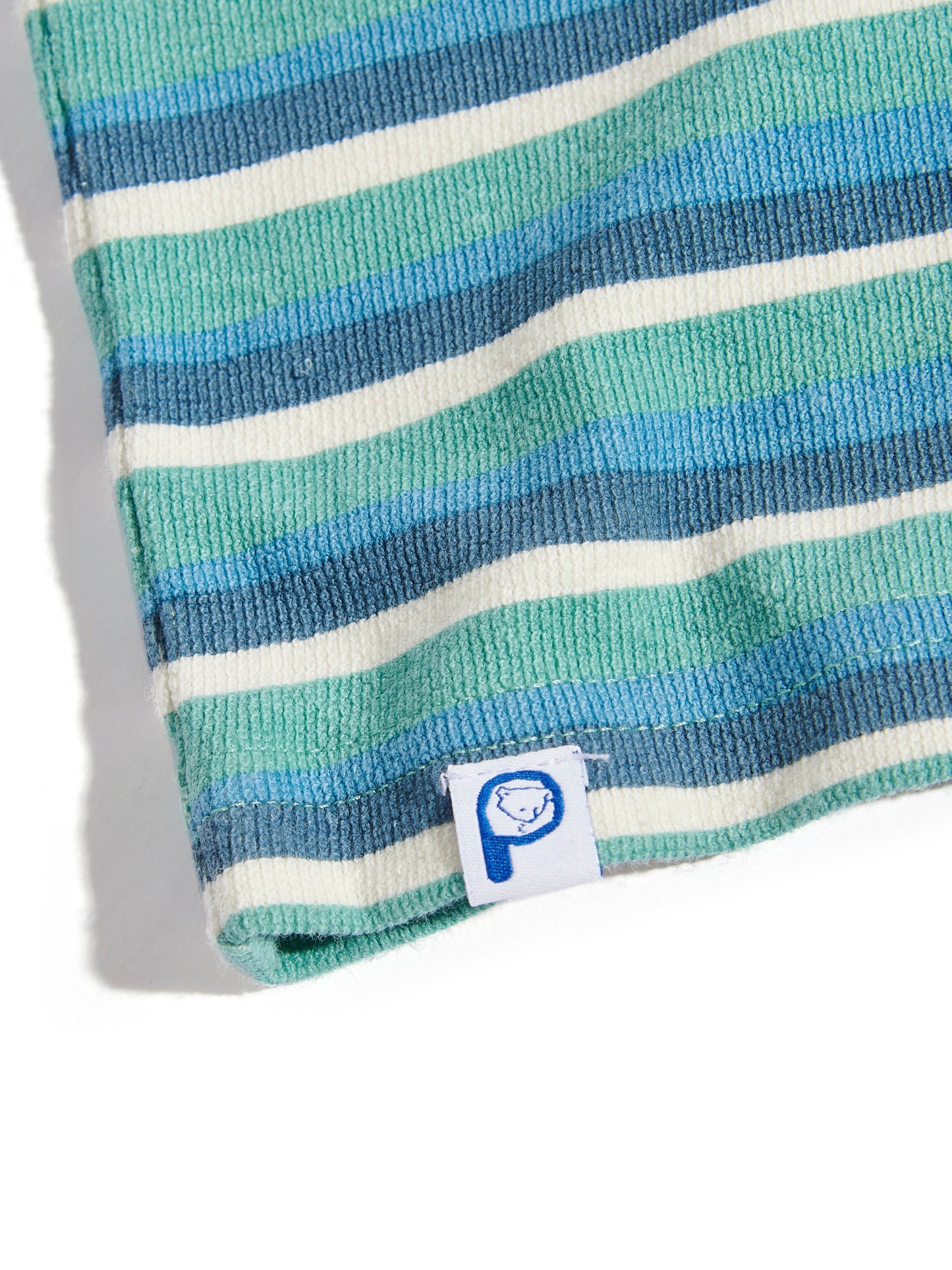 Wave Texture Stripe T-Shirt in Dusty Turquoise