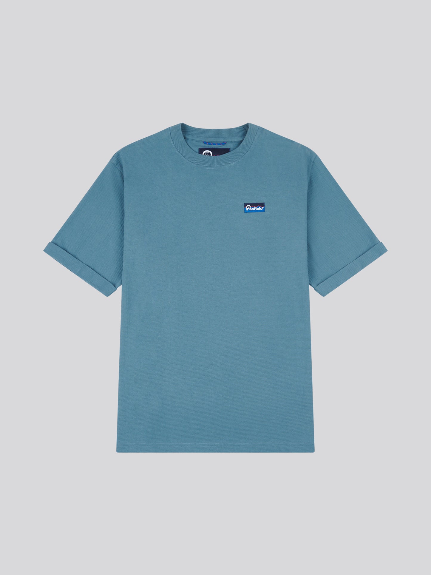 Penfield Mens Ripple Textured T-Shirt in Blue Fusion