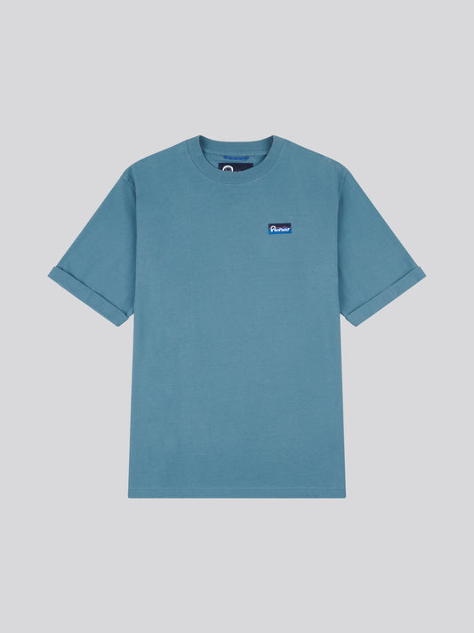 Ripple Textured T-Shirt in Blue Fusion