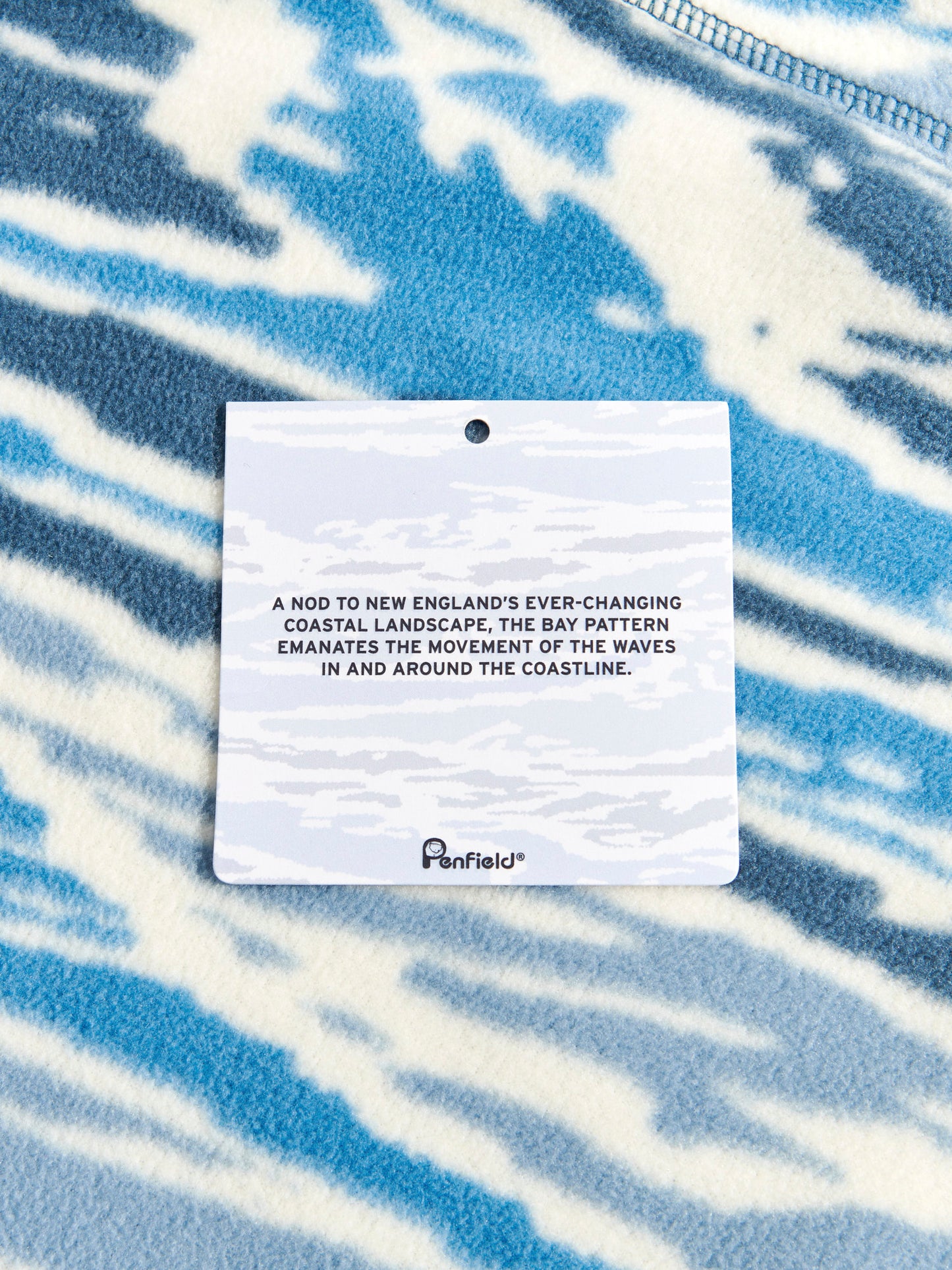 Bay Jacquard Microfleece ¼ Zip in Blue Fusion