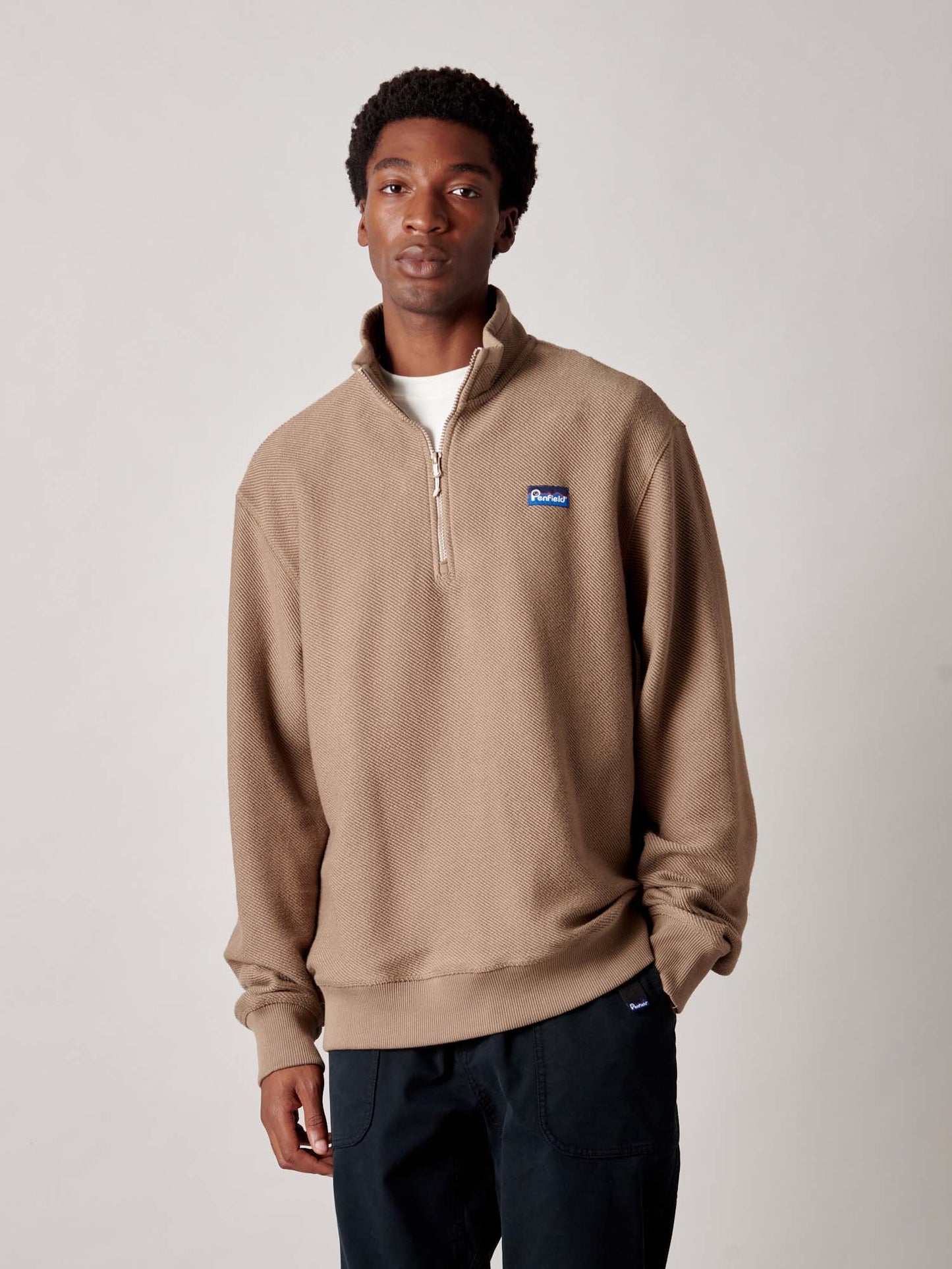 Berkley 1/2 Zip Funnel in Lead Gray