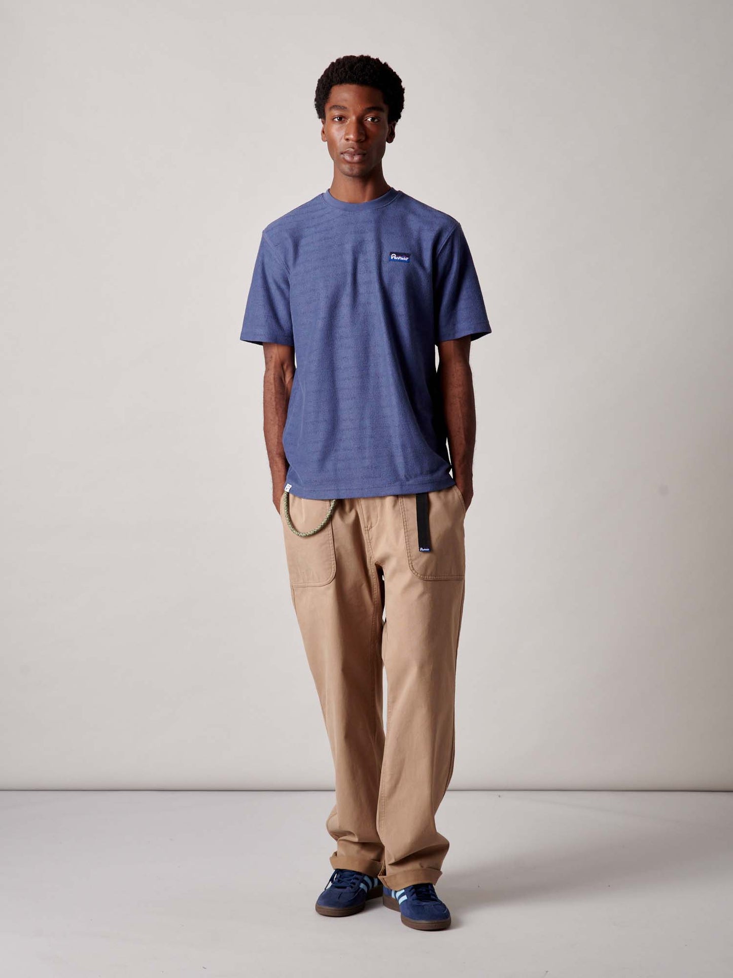Textured T-Shirt in Blue Indigo