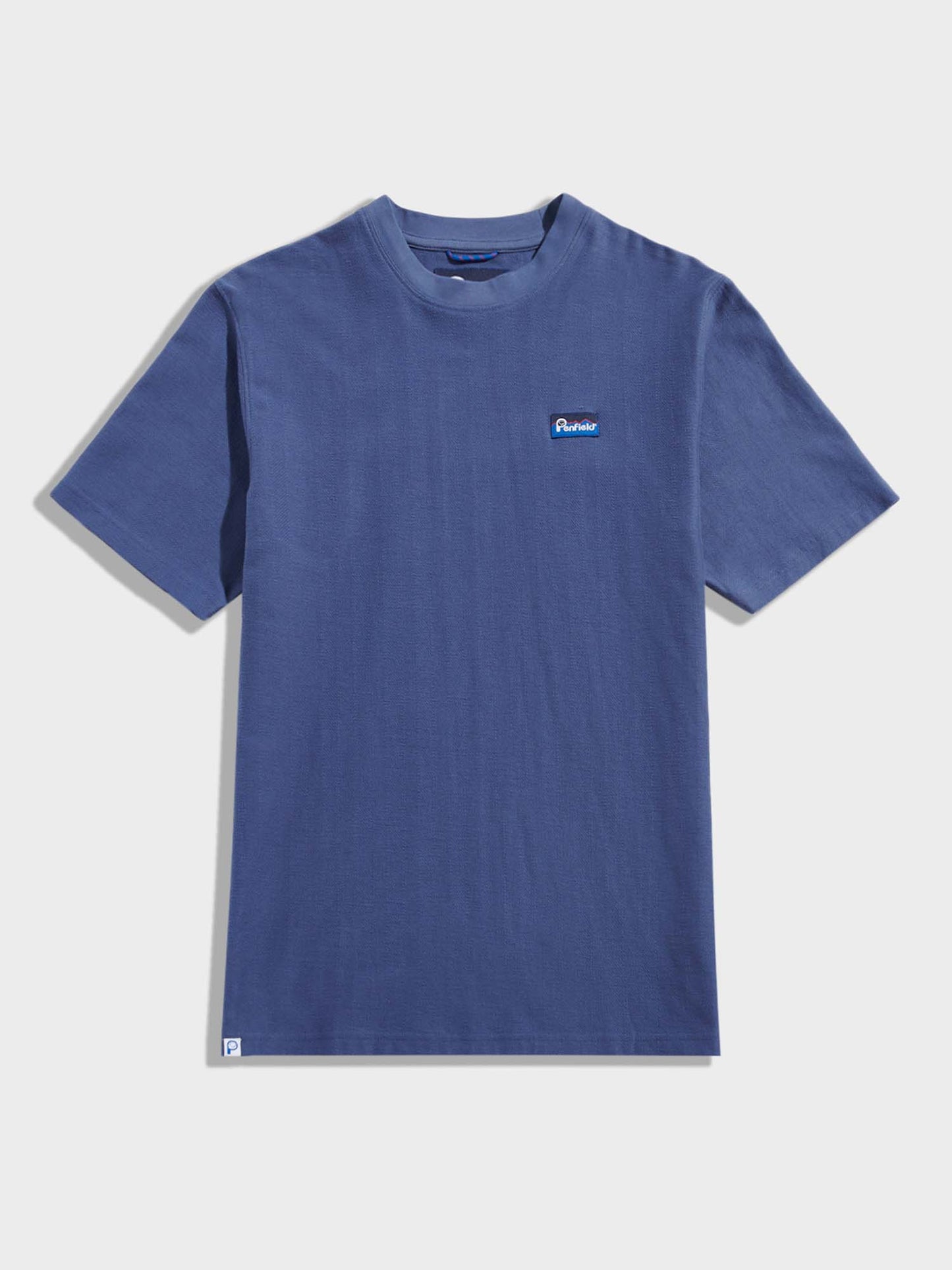 Textured T-Shirt in Blue Indigo