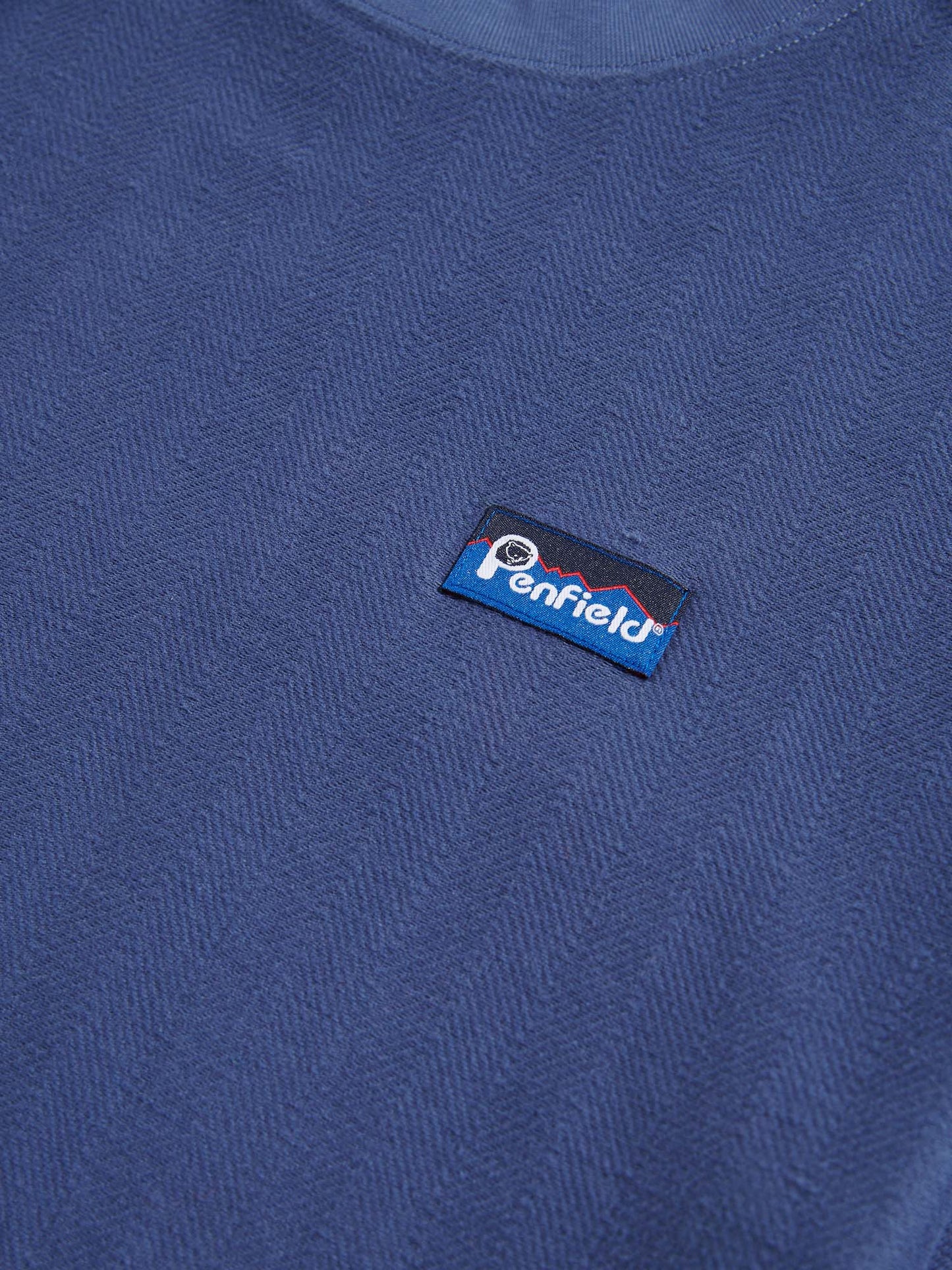 Textured T-Shirt in Blue Indigo