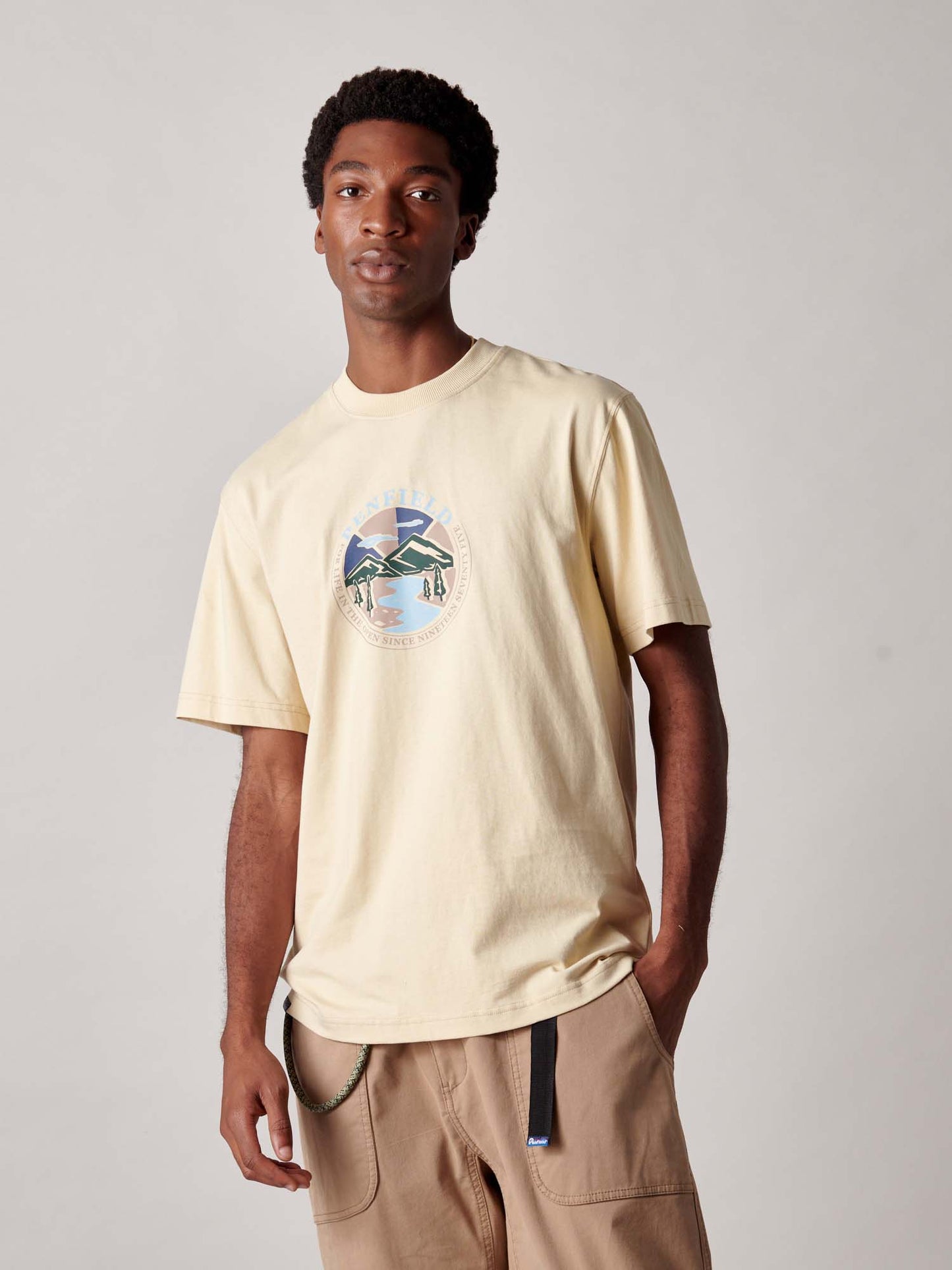 Riverview T-Shirt in Brown Rice