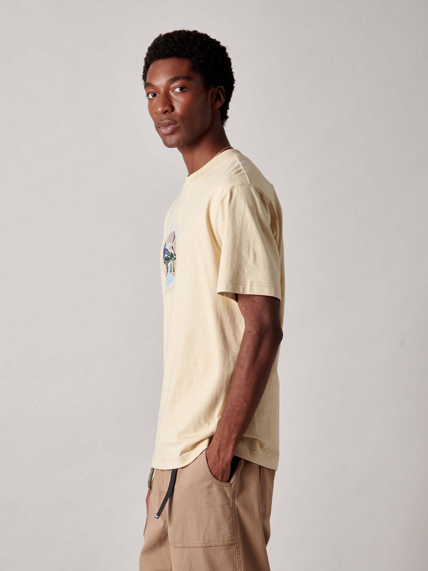 Riverview T-Shirt in Brown Rice