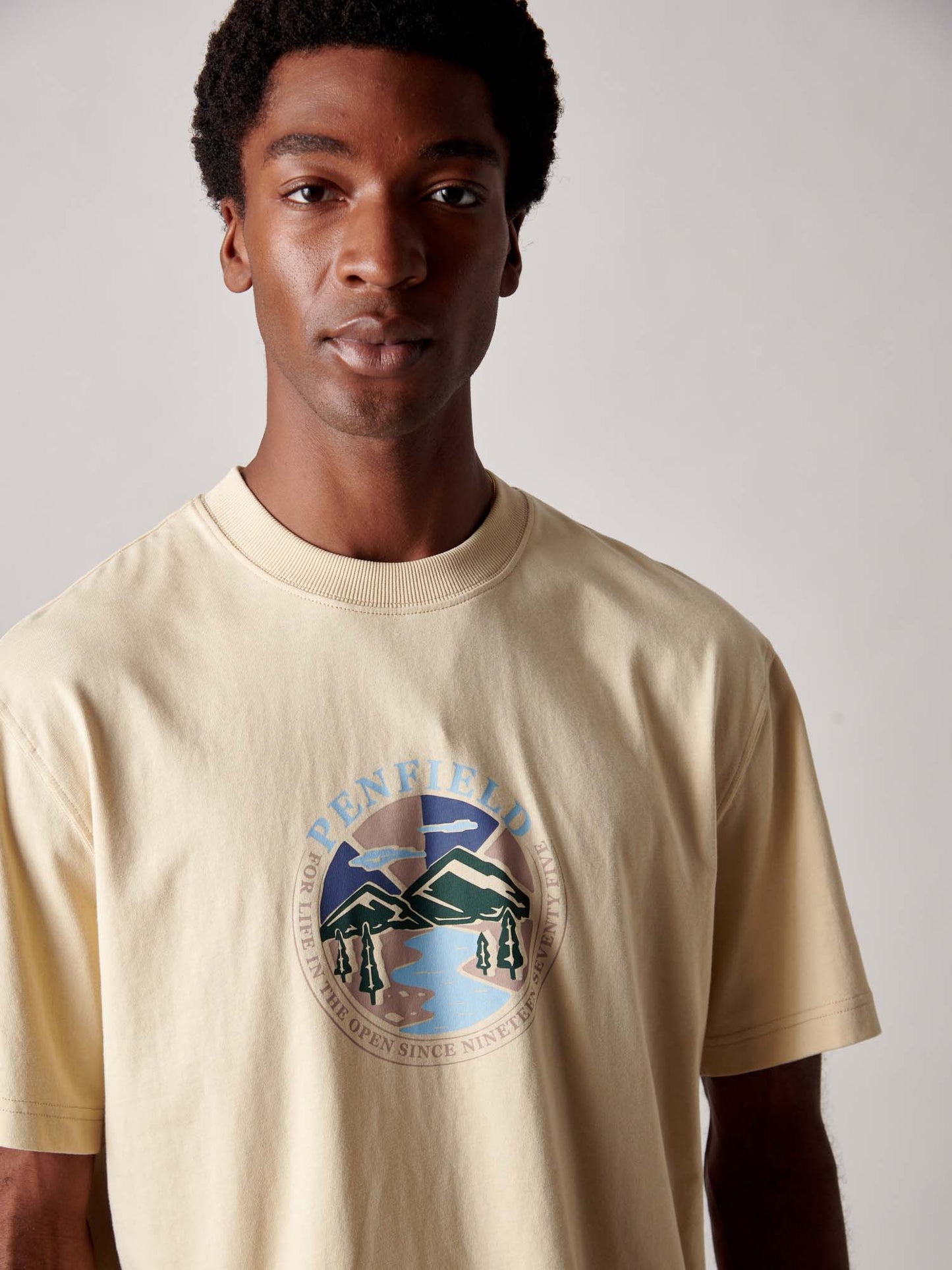 Riverview T-Shirt in Brown Rice