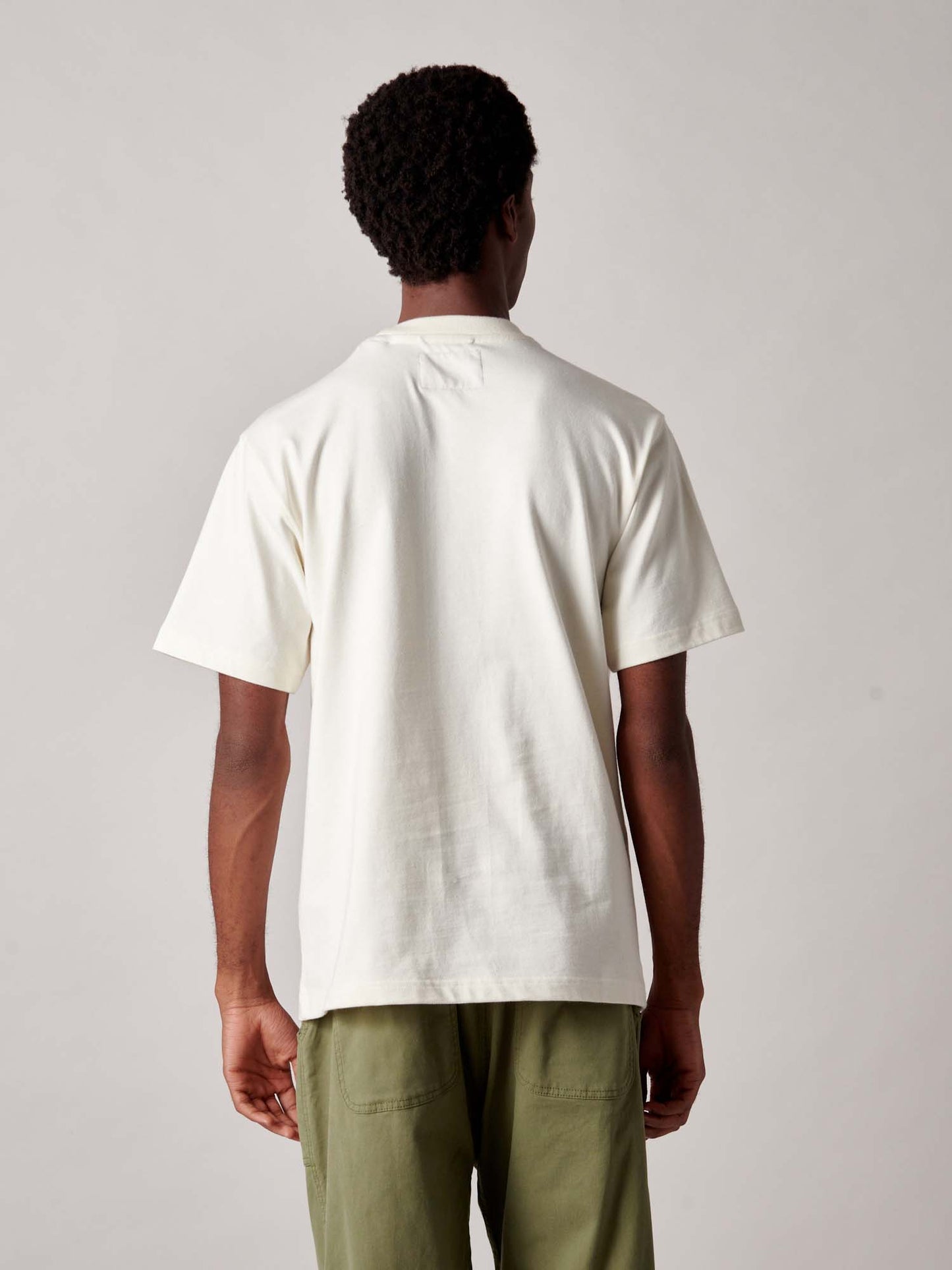 Embroidered Trout T-Shirt in Vanilla Ice