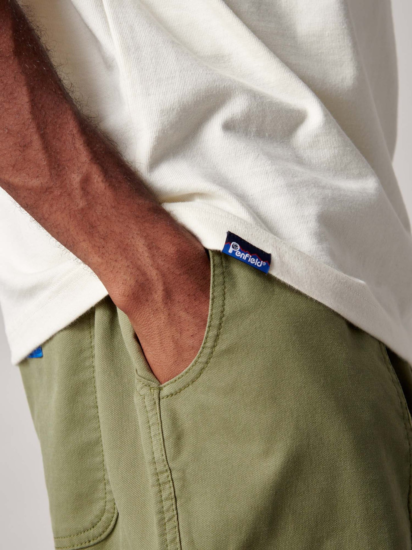 Embroidered Trout T-Shirt in Vanilla Ice