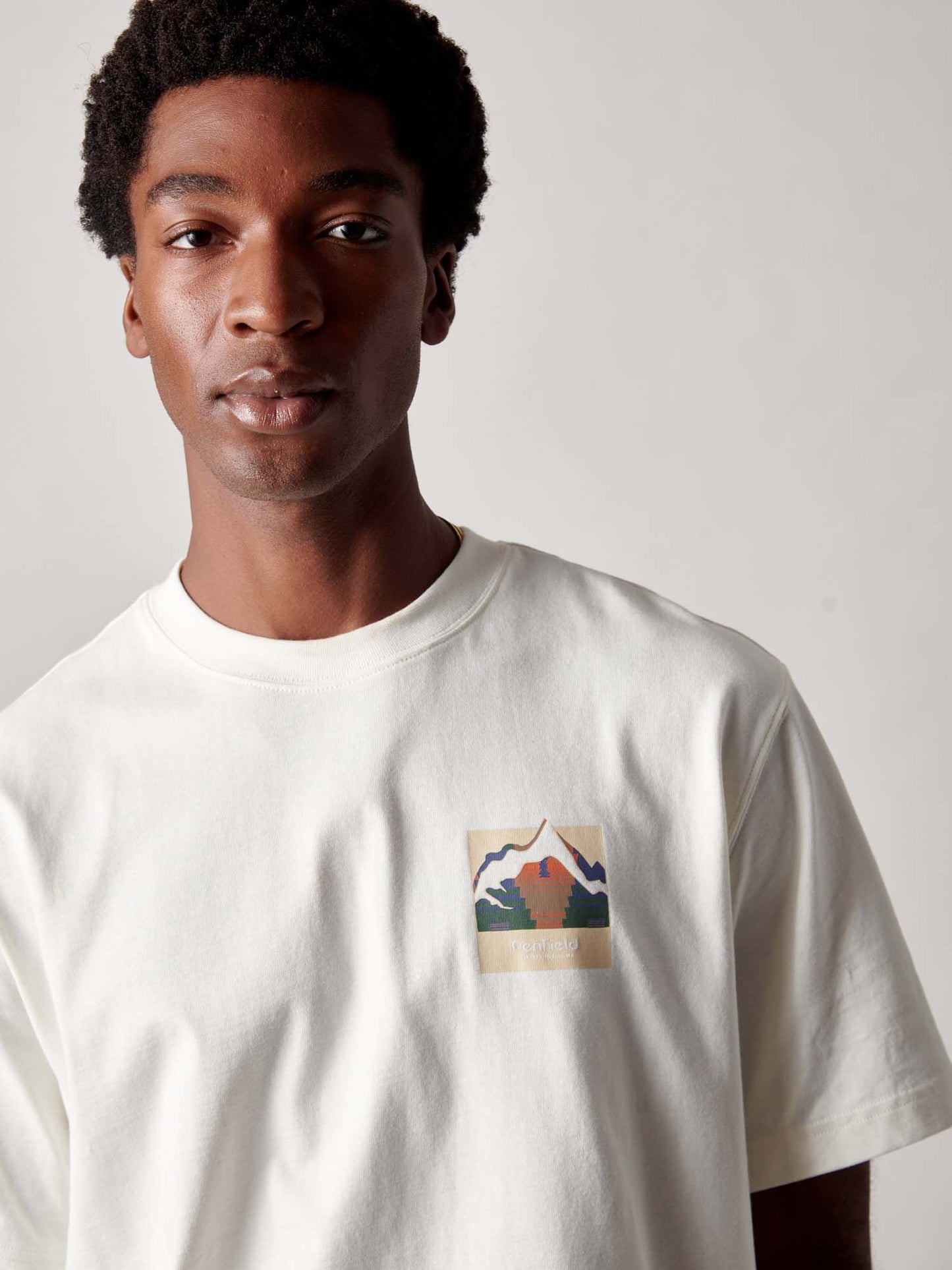 Mountain Back Forefounders T-Shirt in Vanilla Ice