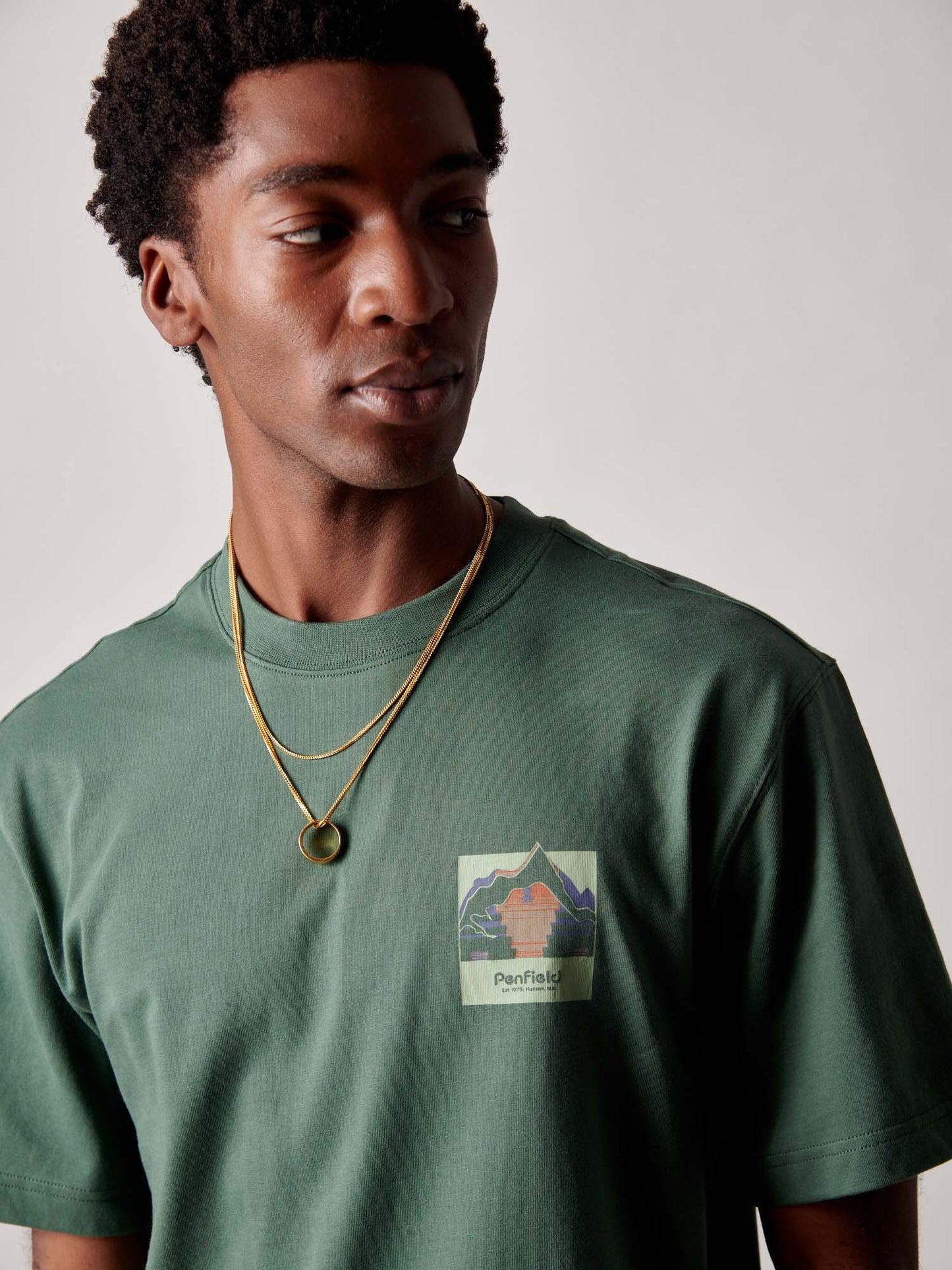 Mountain Back Forefounders T-Shirt in Cilantro
