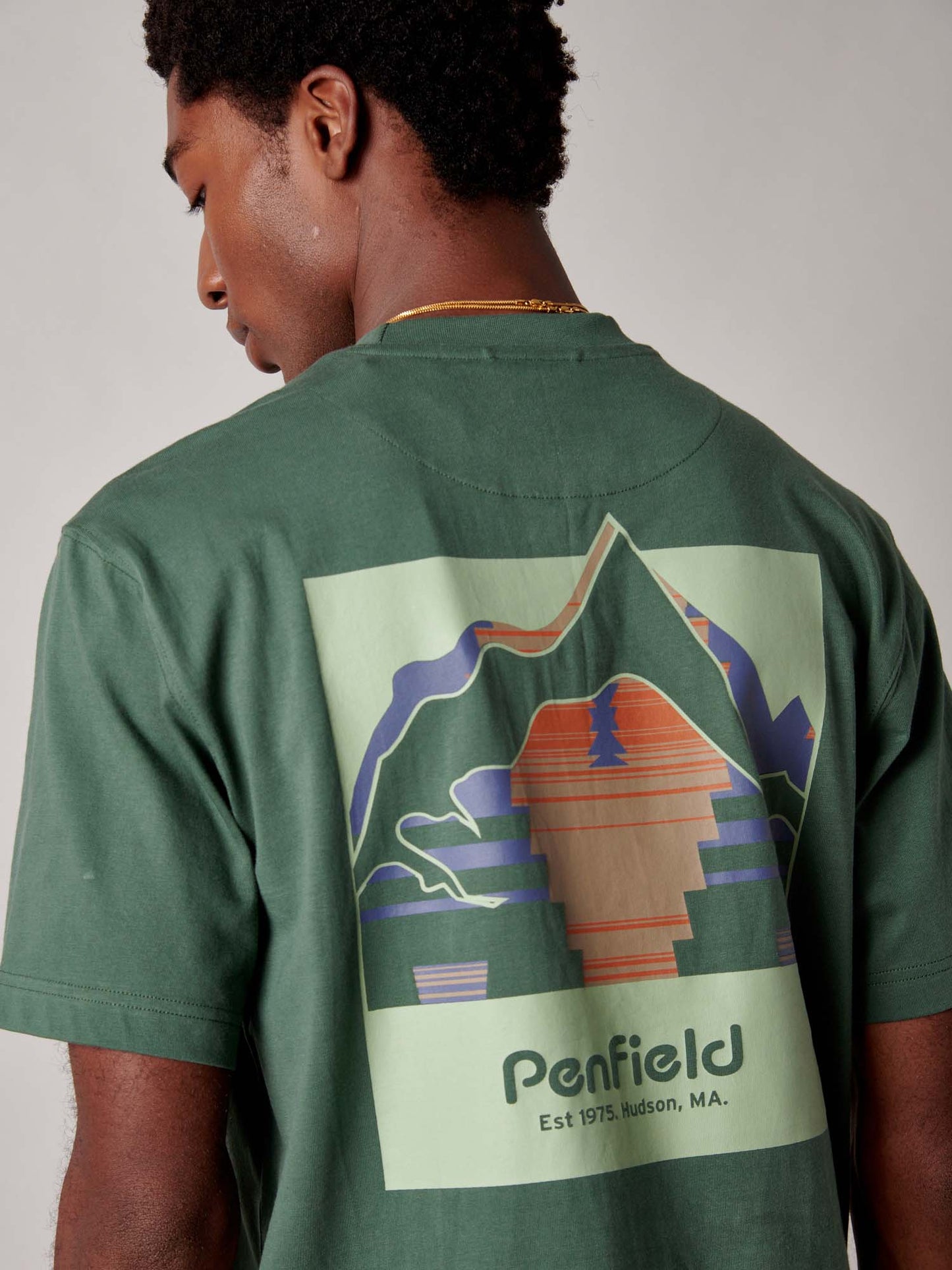 Mountain Back Forefounders T-Shirt in Cilantro