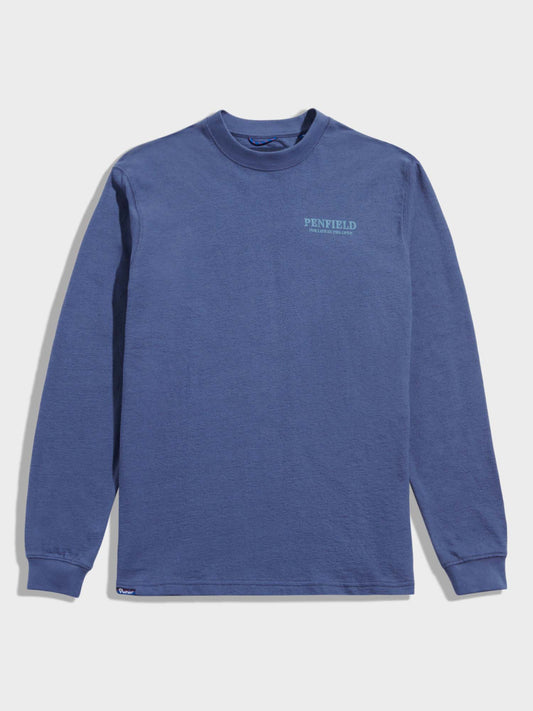 Winter Mountain Long Sleeve T-Shirt in Blue Indigo