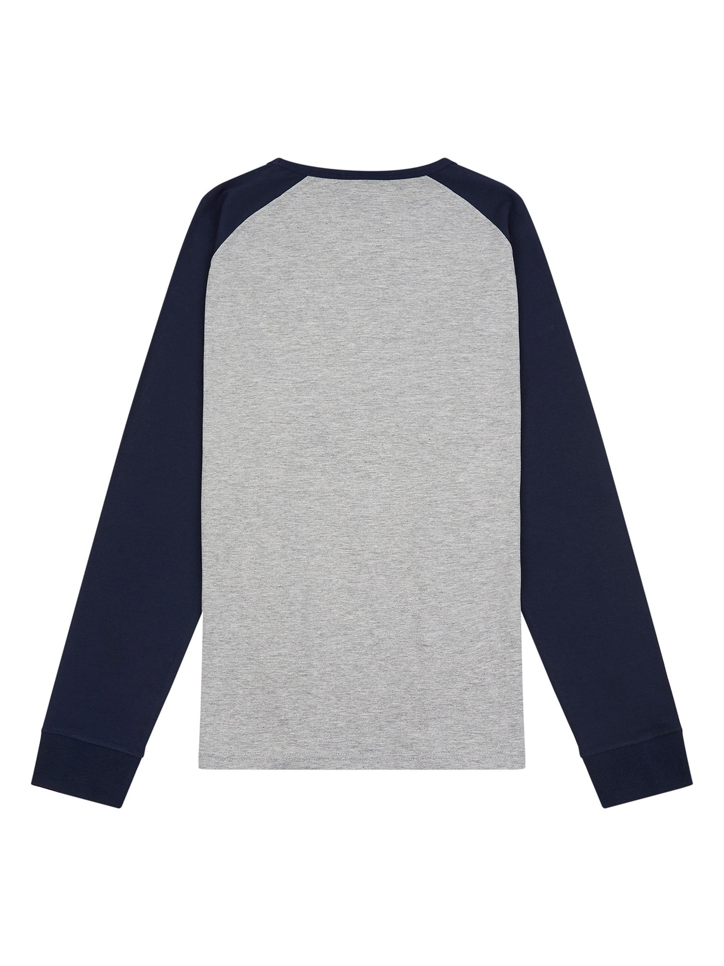 P Bear Chest Badge Raglan LS T-Shirt Vintage Grey Heather