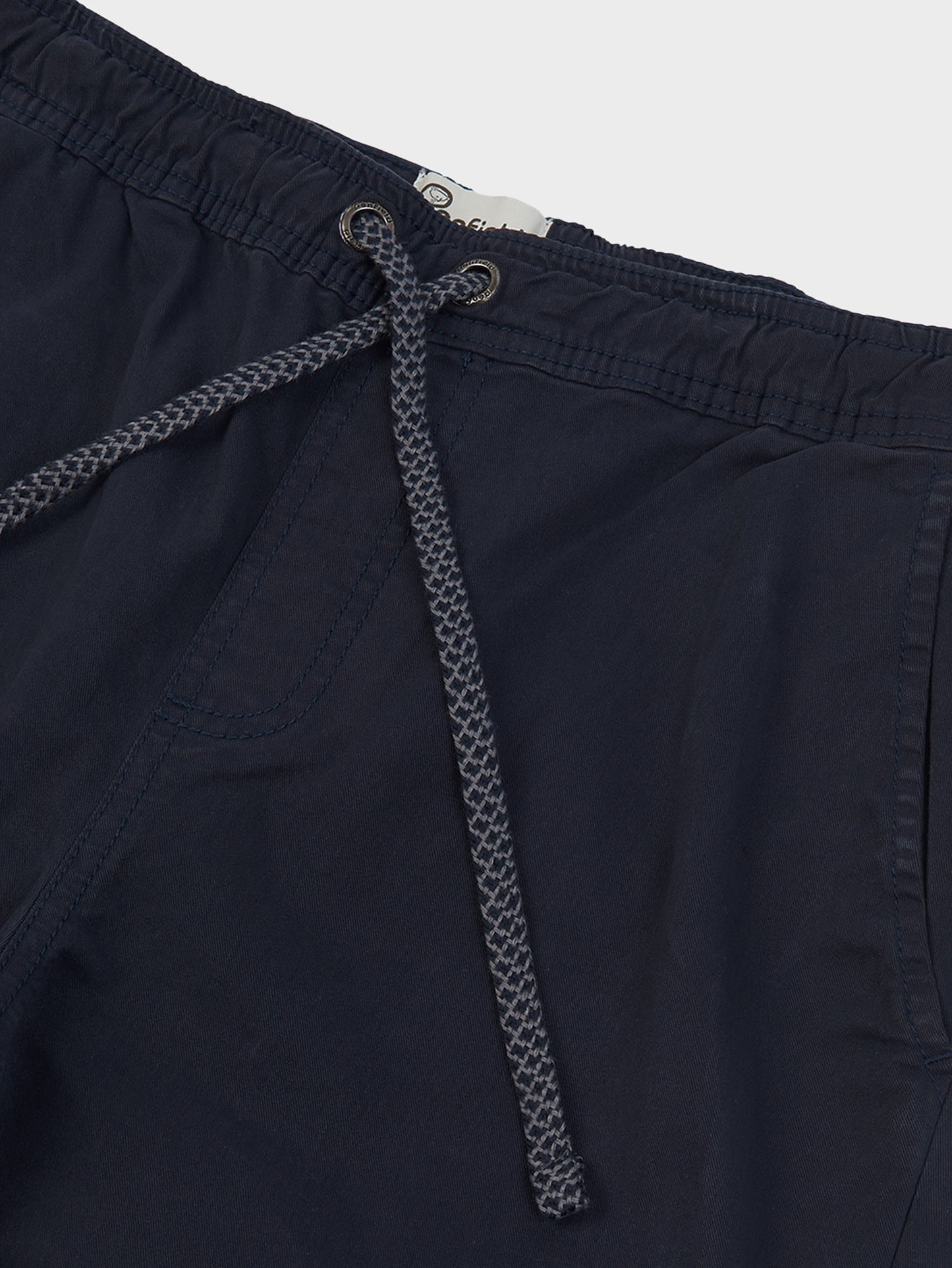 Hudson Script Elasticated Waist Pants in Navy Blue