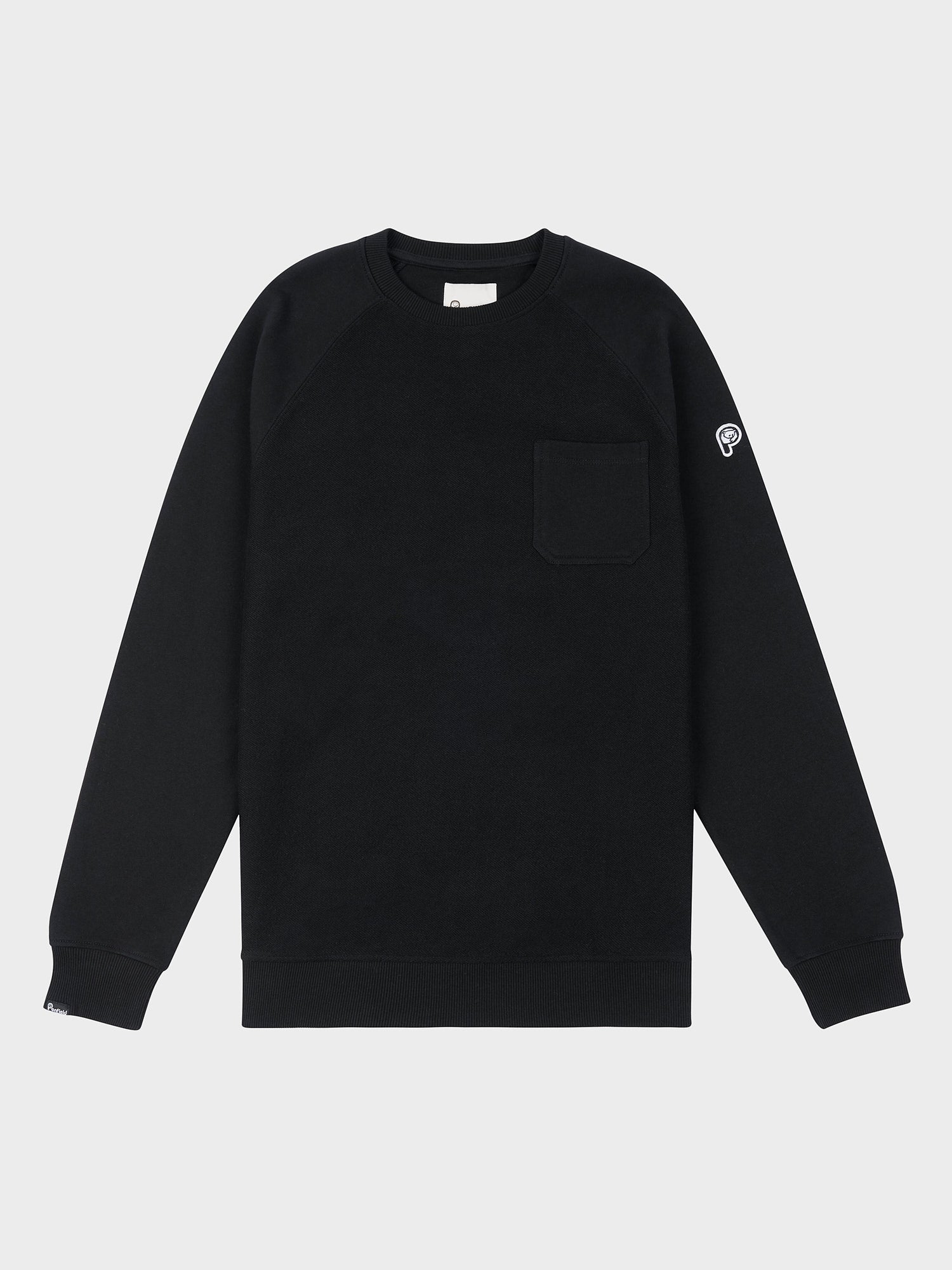 P Bear Reverse Loopback Sweater in Black