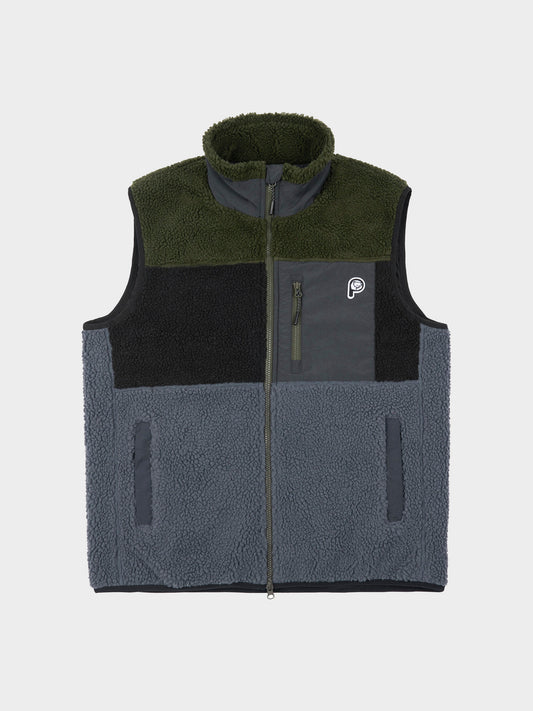 P Bear Fleece Vest in Castlerock