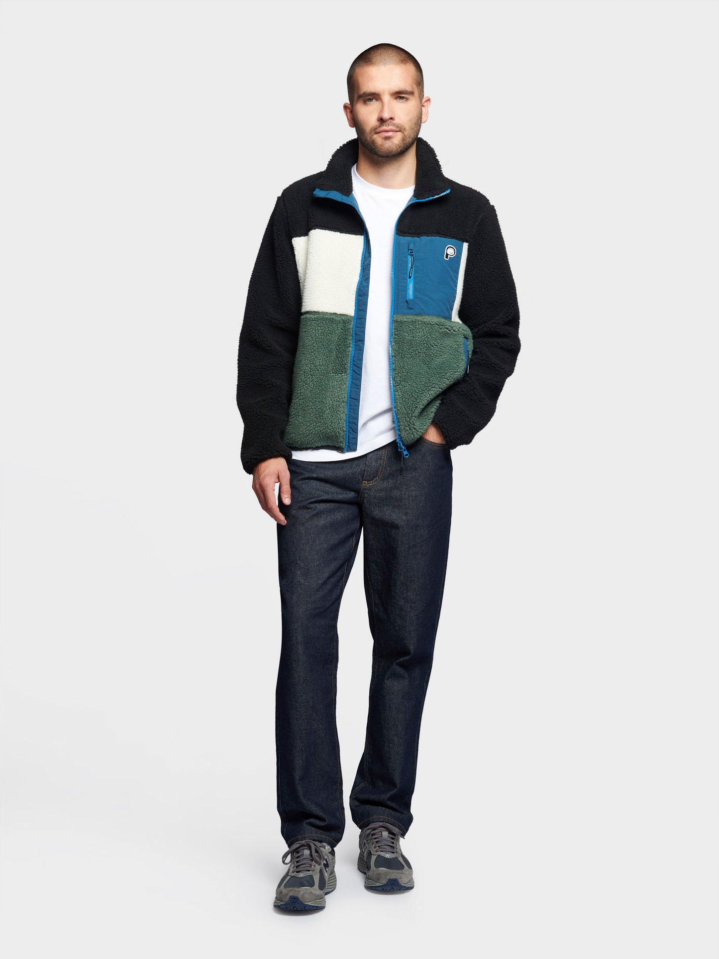 P Bear Borg Fleece Jacket in Laurel Wreath