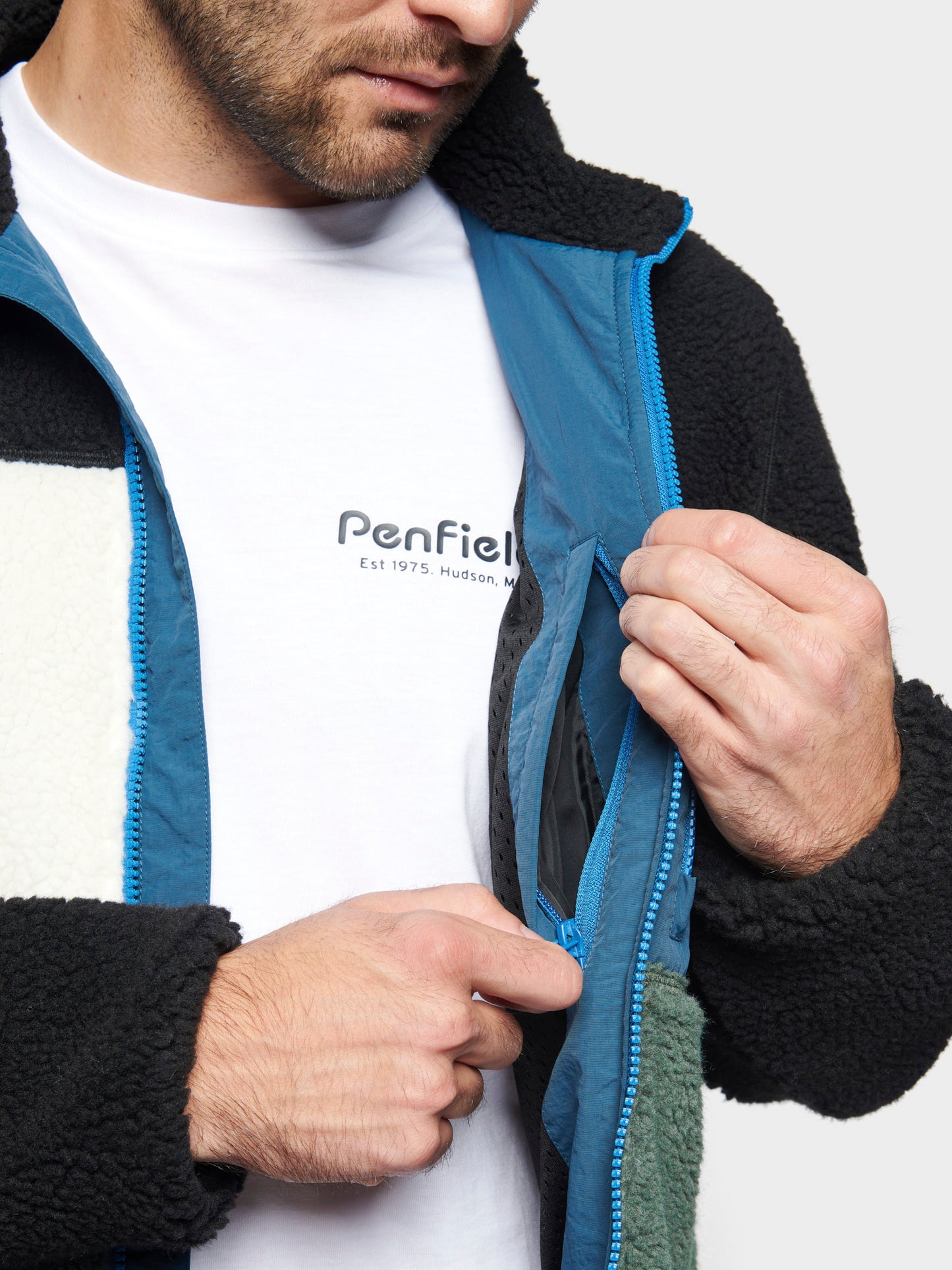 P Bear Borg Fleece Jacket in Laurel Wreath