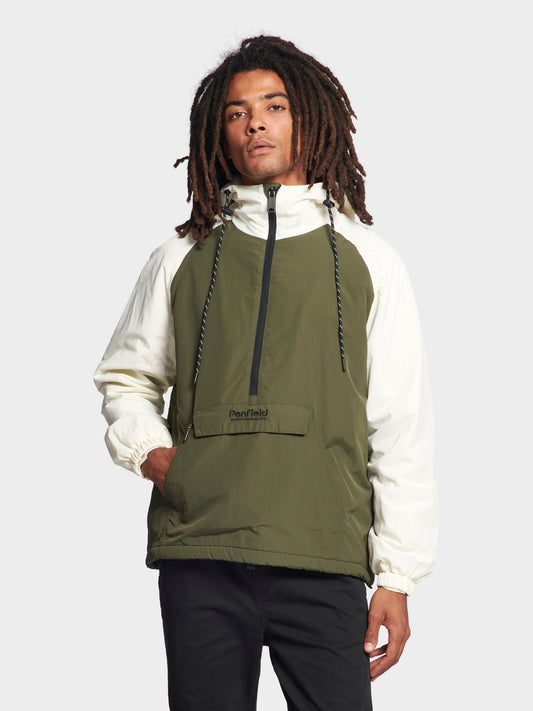 Hudson Script Windbreaker Jacket in Forest Night