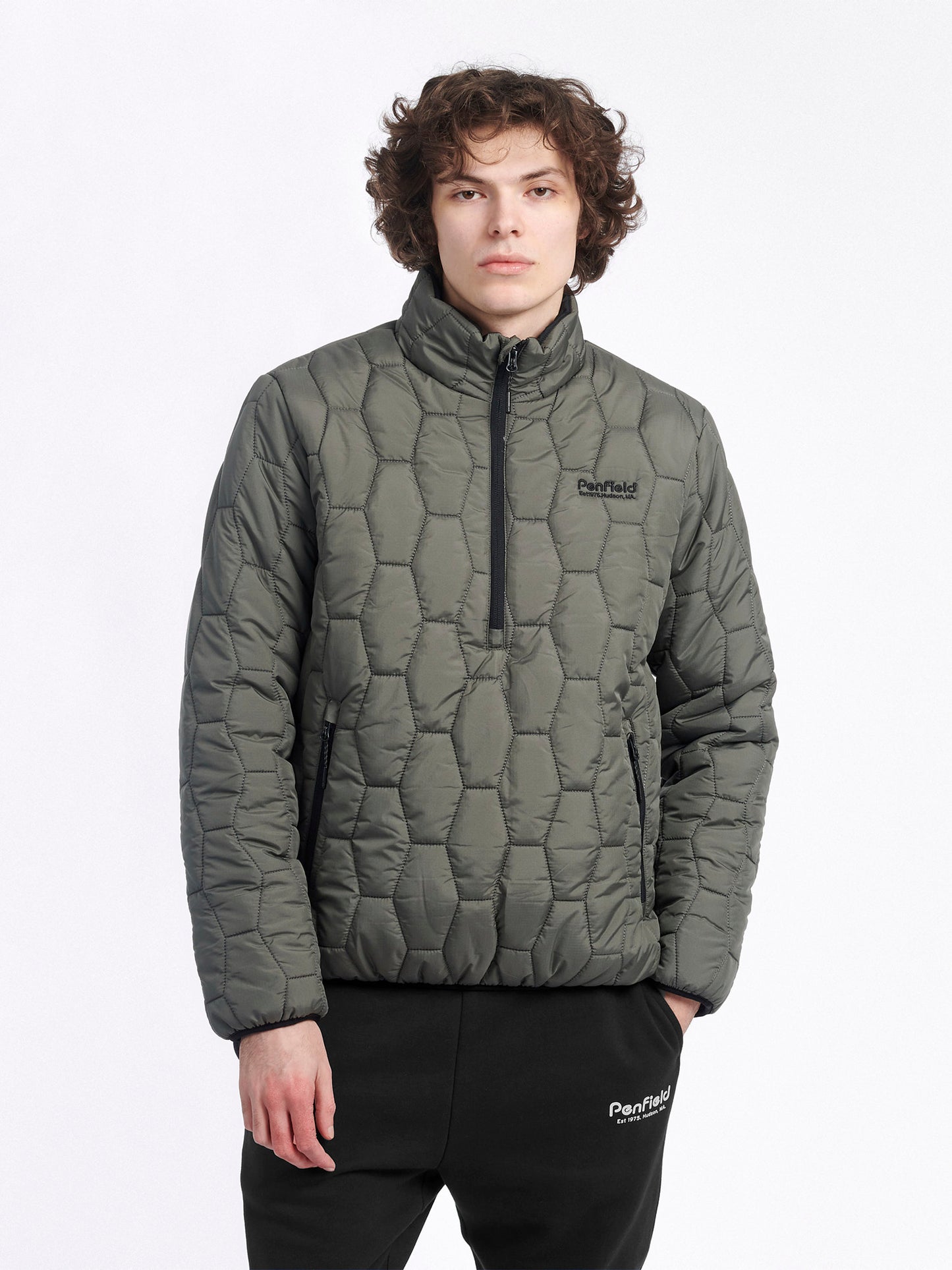 Hudson Script Overhead Jacket in Castlerock