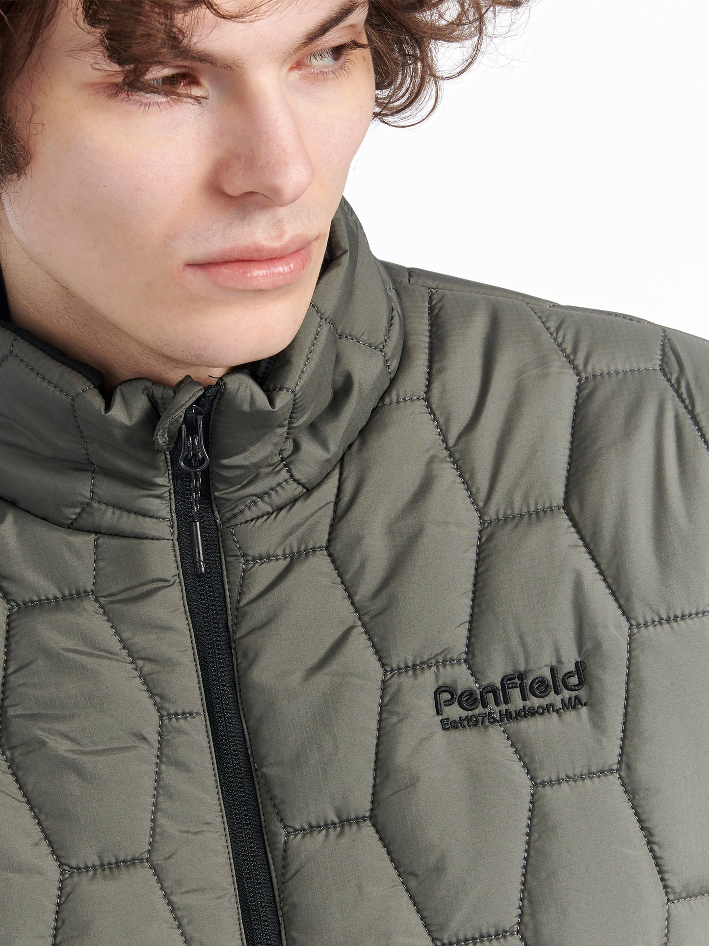 Hudson Script Overhead Jacket in Castlerock