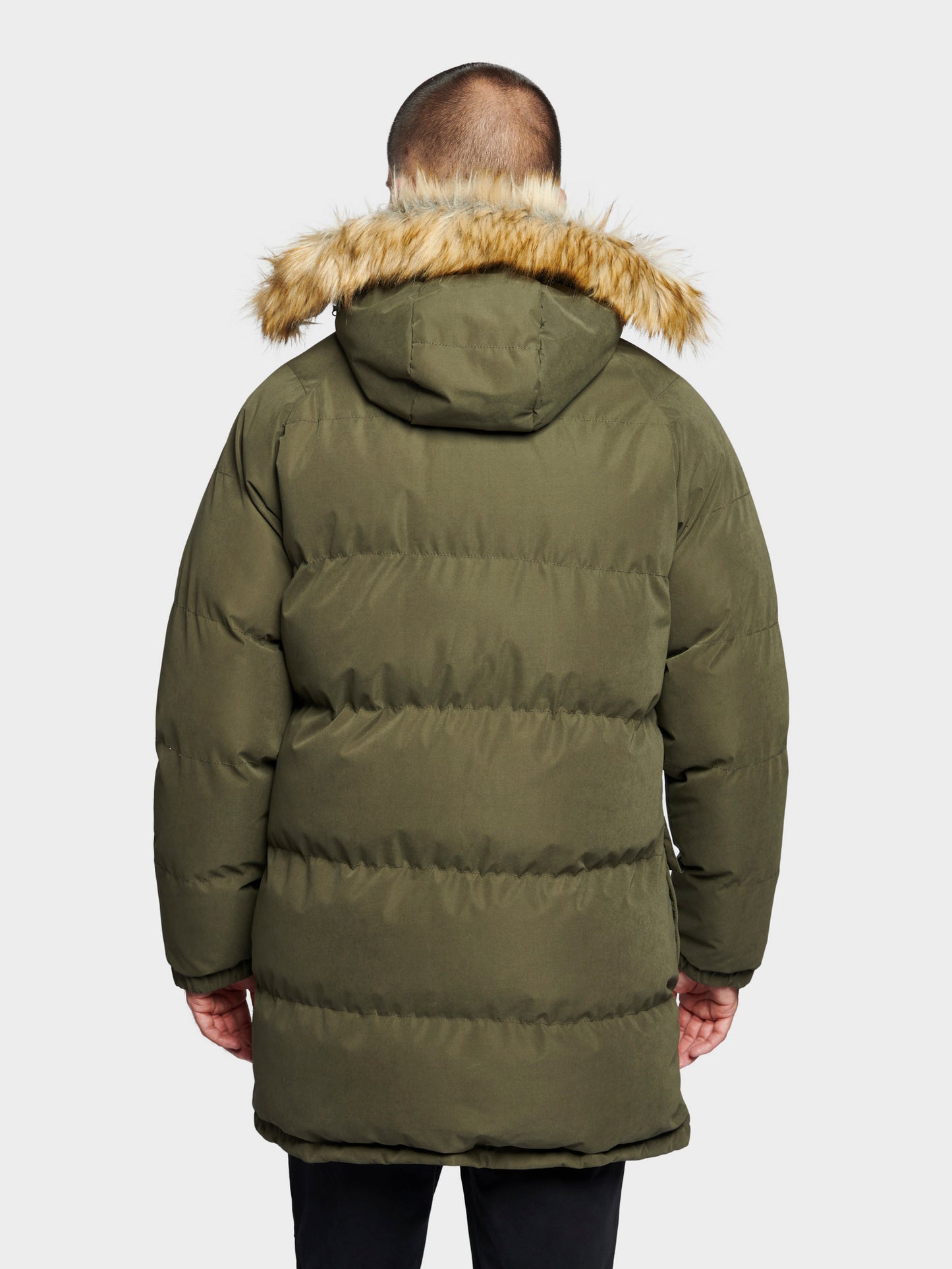 P Bear Puffer Jacket in Forest Night